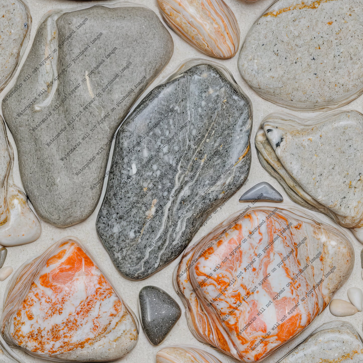 River Rock Wall pack, seamless pattern / tiles / texture 2048*2048 pixels, 300dpi, PNG 10 images - ArtRemade