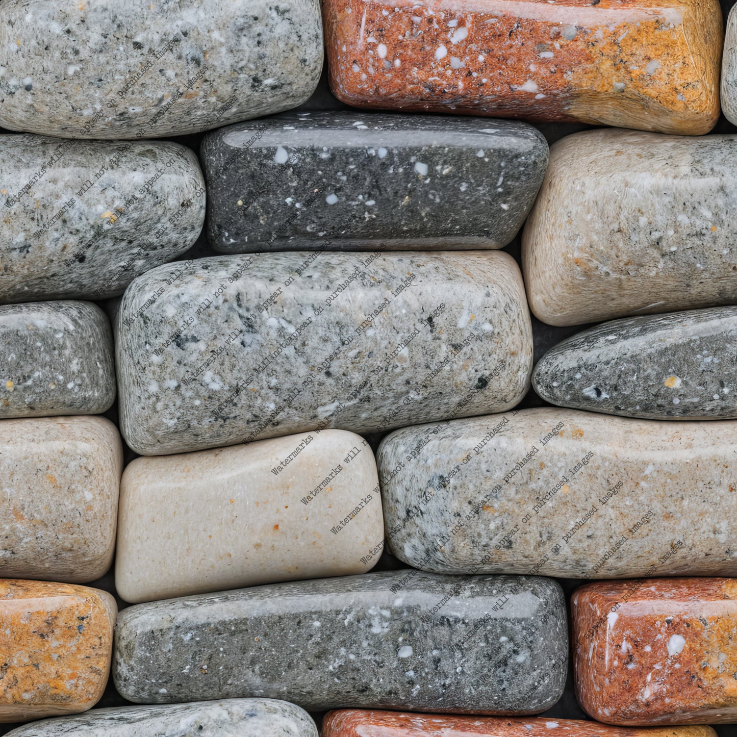 River Rock Wall pack, seamless pattern / tiles / texture 2048*2048 pixels, 300dpi, PNG 10 images - ArtRemade