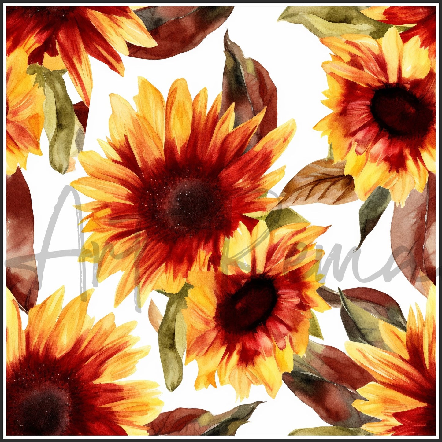 Moulin Rouge Red Sunflower Art Digital Paper pack, seamless pattern / tiles, 3072 x 3072 pixels, 300dpi, JPEG, SVG, 46 images - ArtRemade