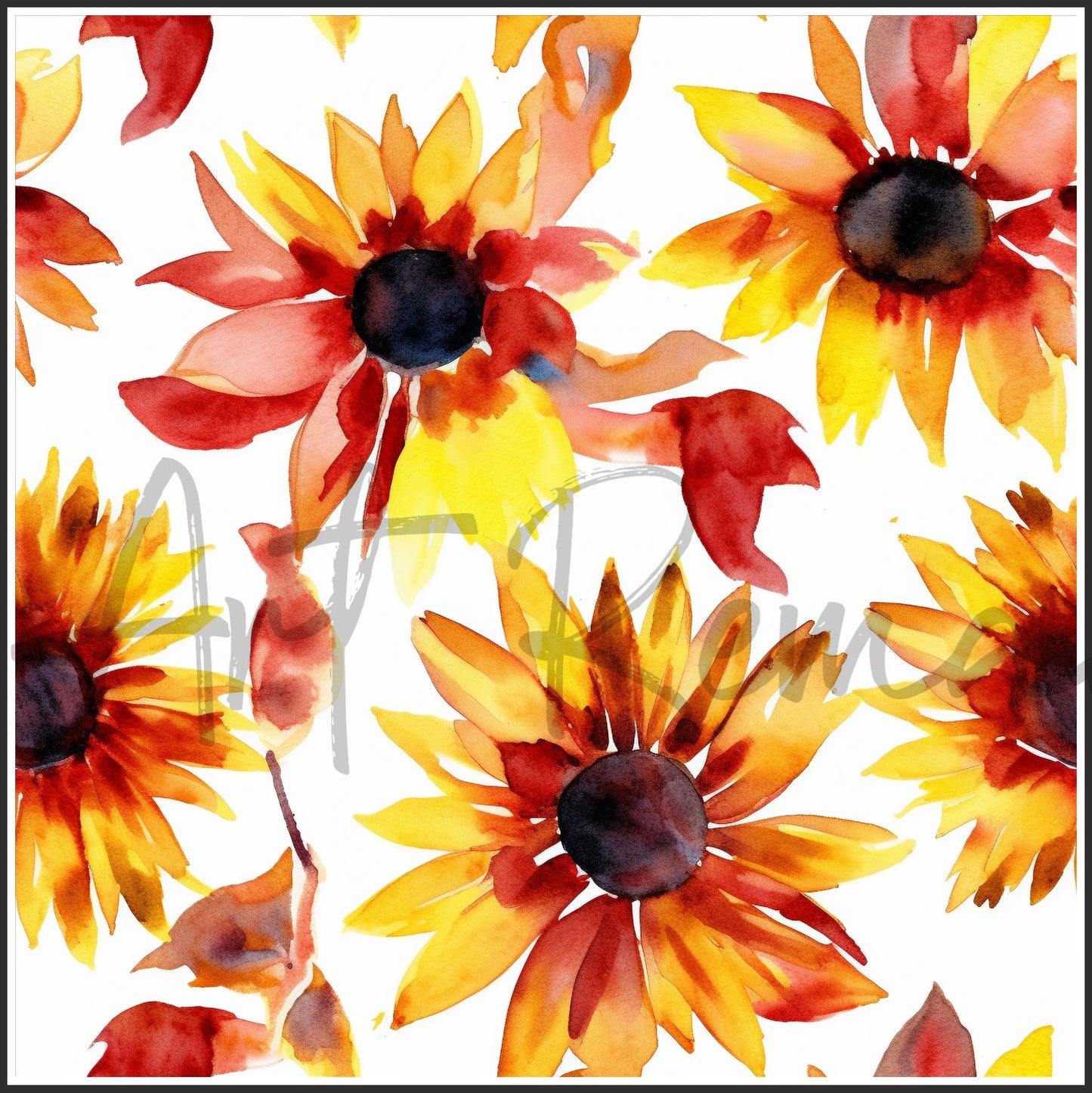 Moulin Rouge Red Sunflower Art Digital Paper pack, seamless pattern / tiles, 3072 x 3072 pixels, 300dpi, JPEG, SVG, 46 images - ArtRemade