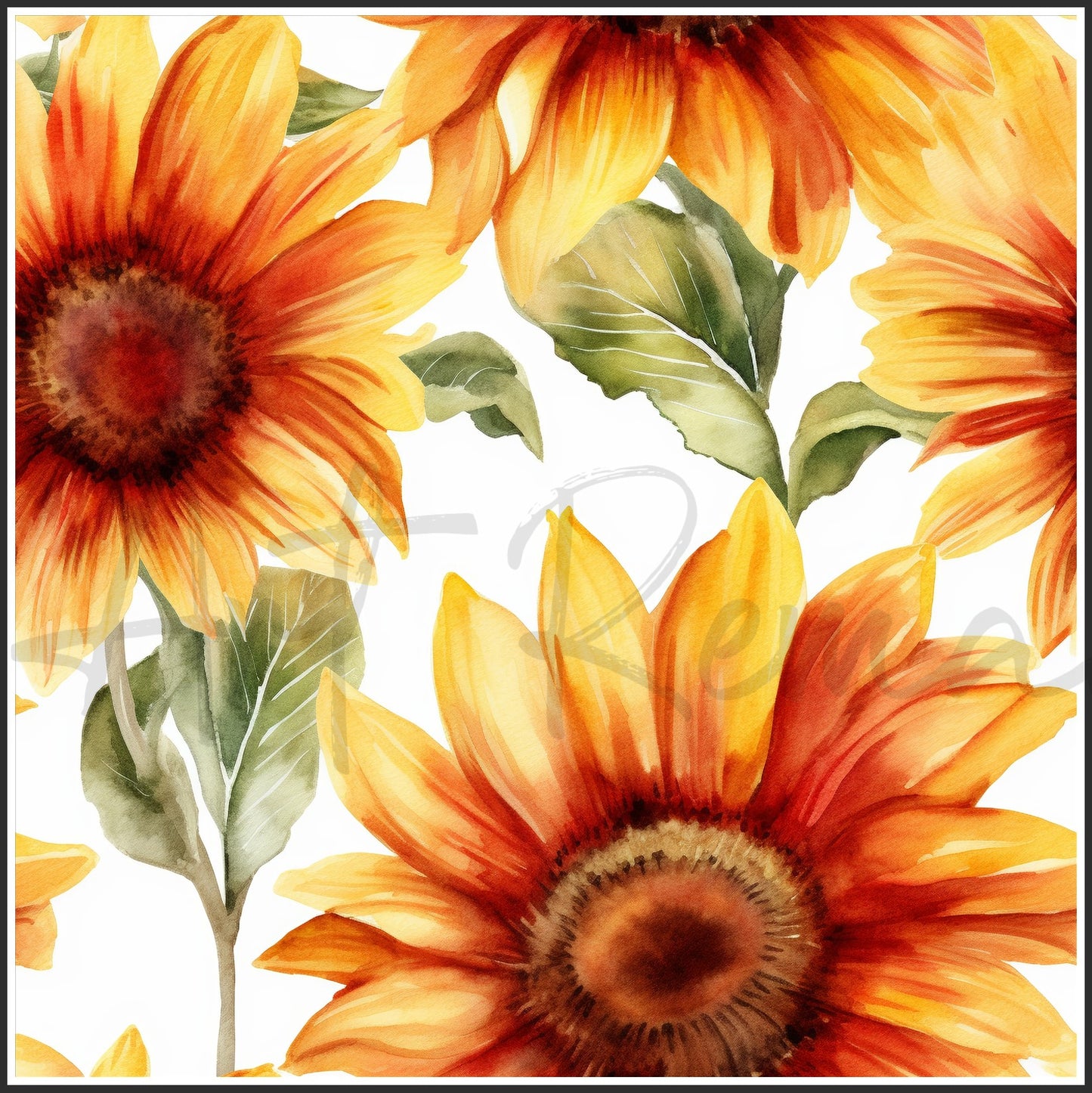 Strawberry Sunflower Art Digital Paper pack, seamless pattern / tiles, 3072 x 3072 pixels, 300dpi, JPEG, SVG, 21 images - ArtRemade