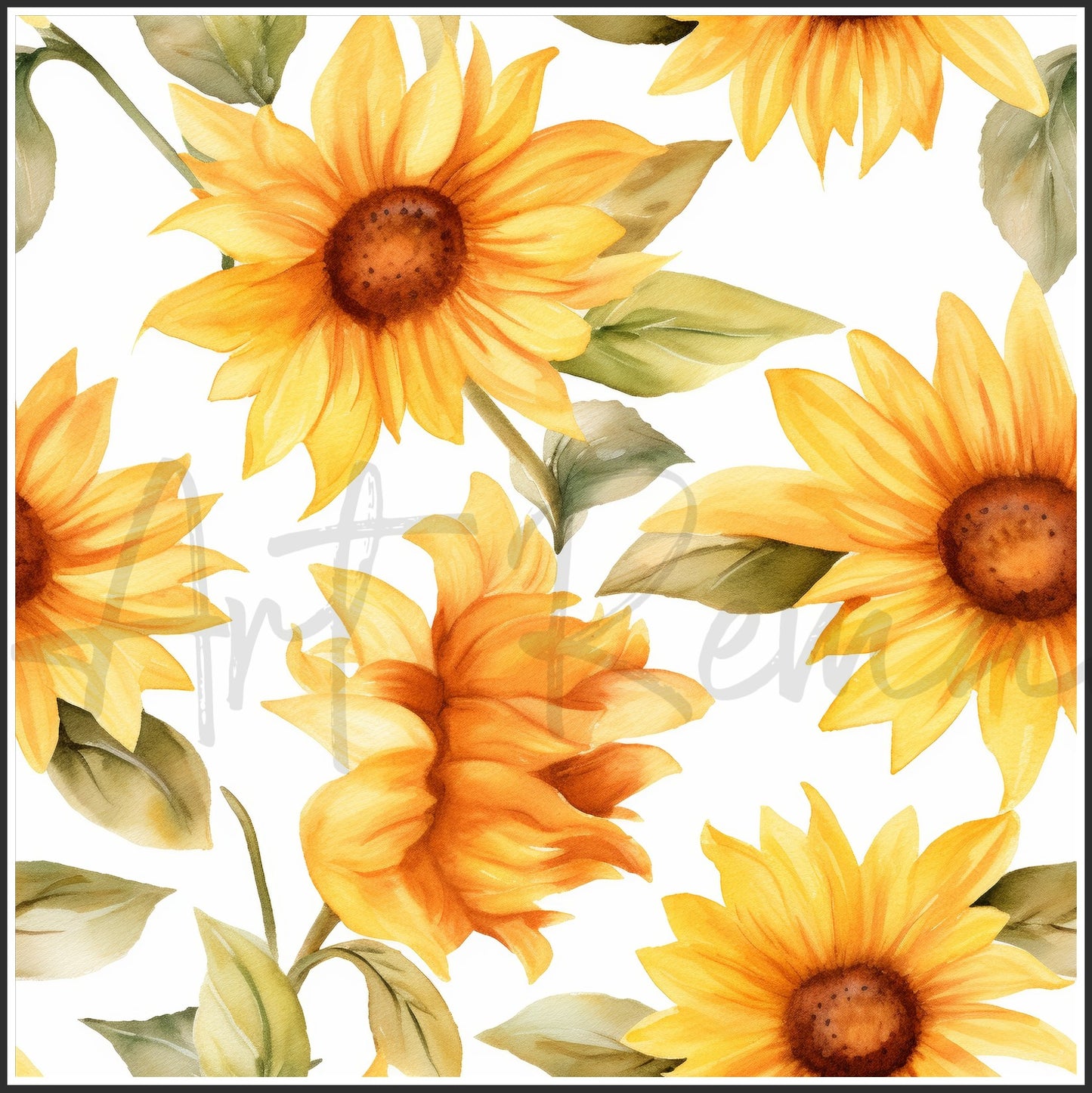Strawberry Sunflower Art Digital Paper pack, seamless pattern / tiles, 3072 x 3072 pixels, 300dpi, JPEG, SVG, 21 images - ArtRemade