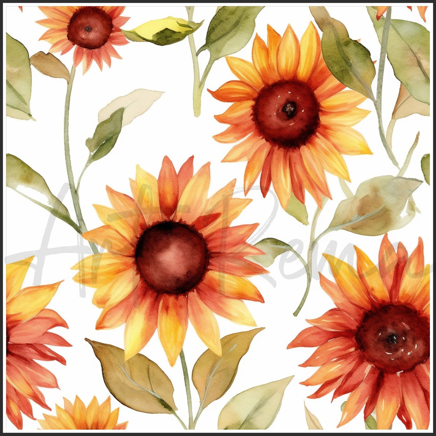 Strawberry Sunflower Art Digital Paper pack, seamless pattern / tiles, 3072 x 3072 pixels, 300dpi, JPEG, SVG, 21 images - ArtRemade