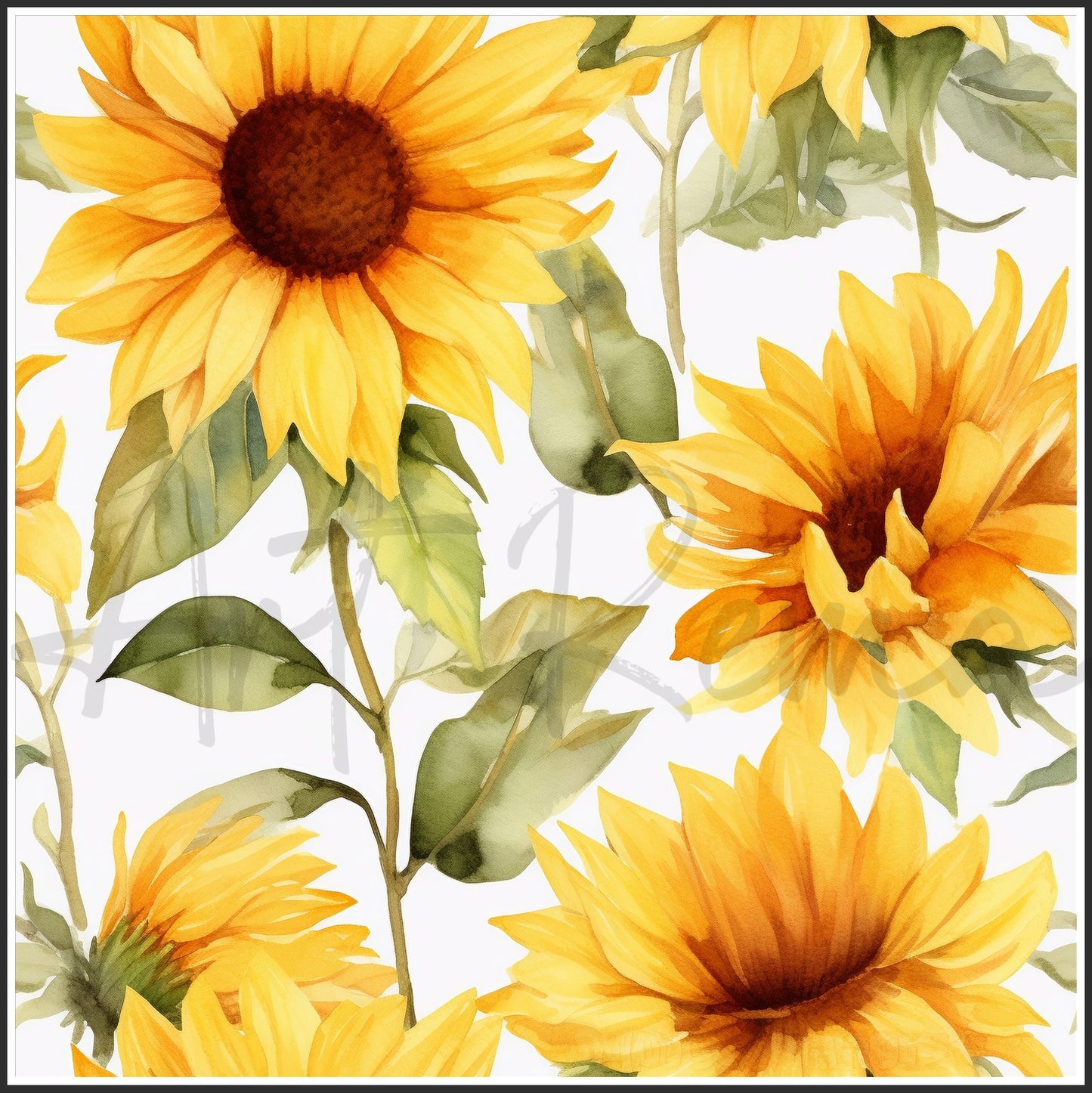 Strawberry Sunflower Art Digital Paper pack, seamless pattern / tiles, 3072 x 3072 pixels, 300dpi, JPEG, SVG, 21 images - ArtRemade