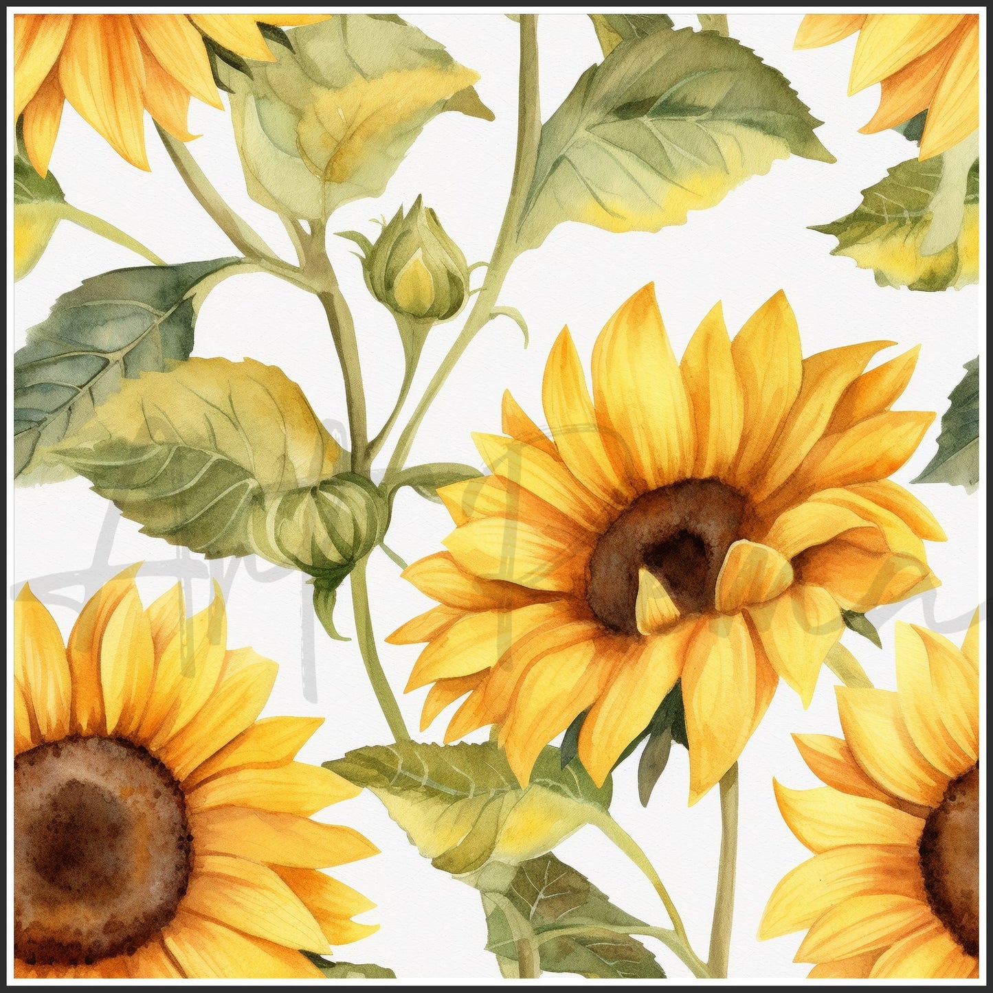 Strawberry Sunflower Art Digital Paper pack, seamless pattern / tiles, 3072 x 3072 pixels, 300dpi, JPEG, SVG, 21 images - ArtRemade