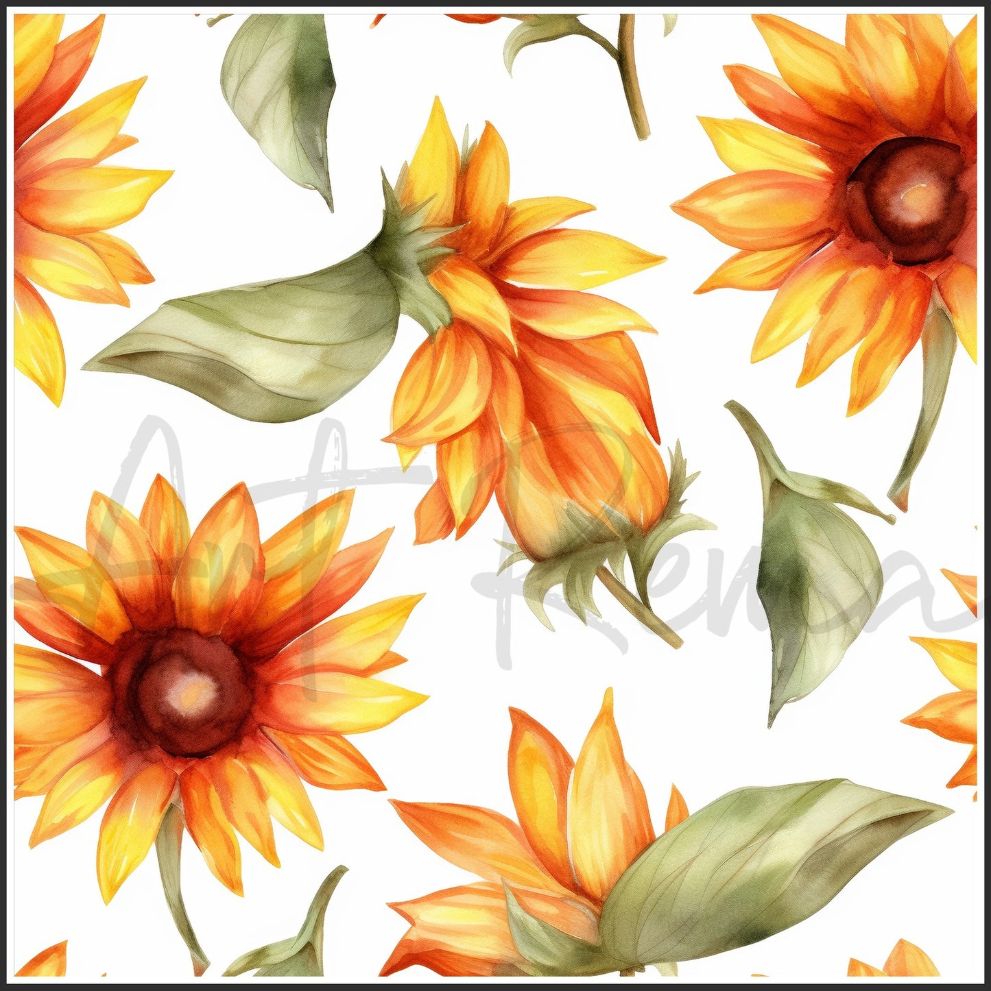 Strawberry Sunflower Art Digital Paper pack, seamless pattern / tiles, 3072 x 3072 pixels, 300dpi, JPEG, SVG, 21 images - ArtRemade