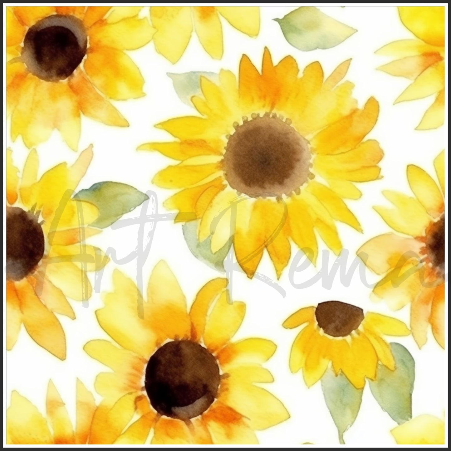 Yellow Sunflower Art Digital Paper pack, seamless pattern / tiles, 3072 x 3072 pixels, 300dpi, JPEG, SVG, 34 images - ArtRemade
