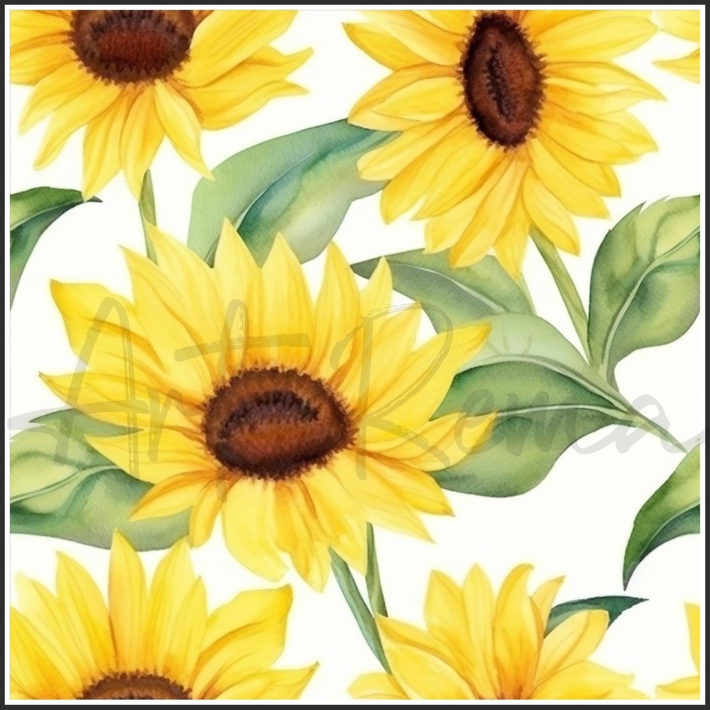 Yellow Sunflower Art Digital Paper pack, seamless pattern / tiles, 3072 x 3072 pixels, 300dpi, JPEG, SVG, 34 images - ArtRemade