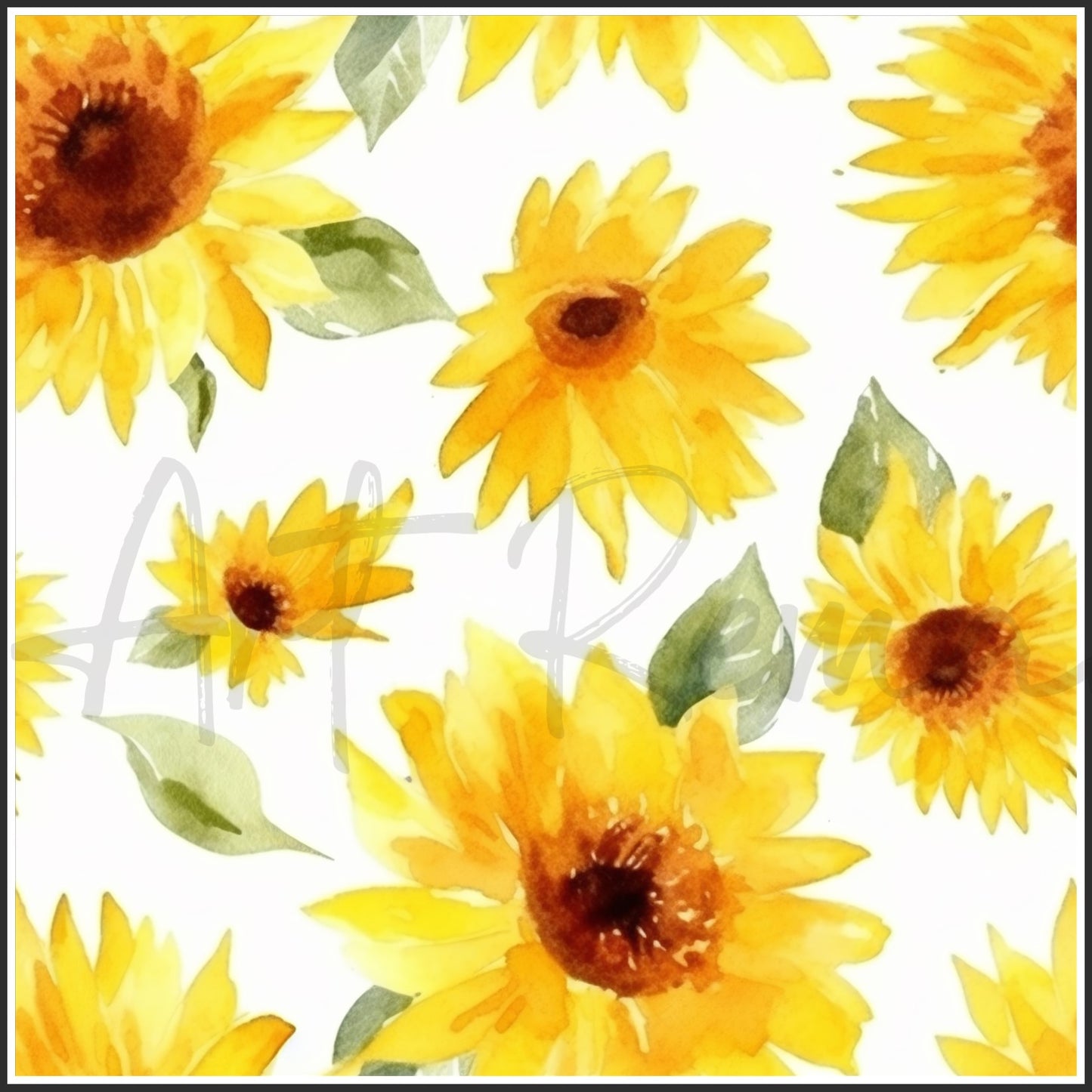 Yellow Sunflower Art Digital Paper pack, seamless pattern / tiles, 3072 x 3072 pixels, 300dpi, JPEG, SVG, 34 images - ArtRemade