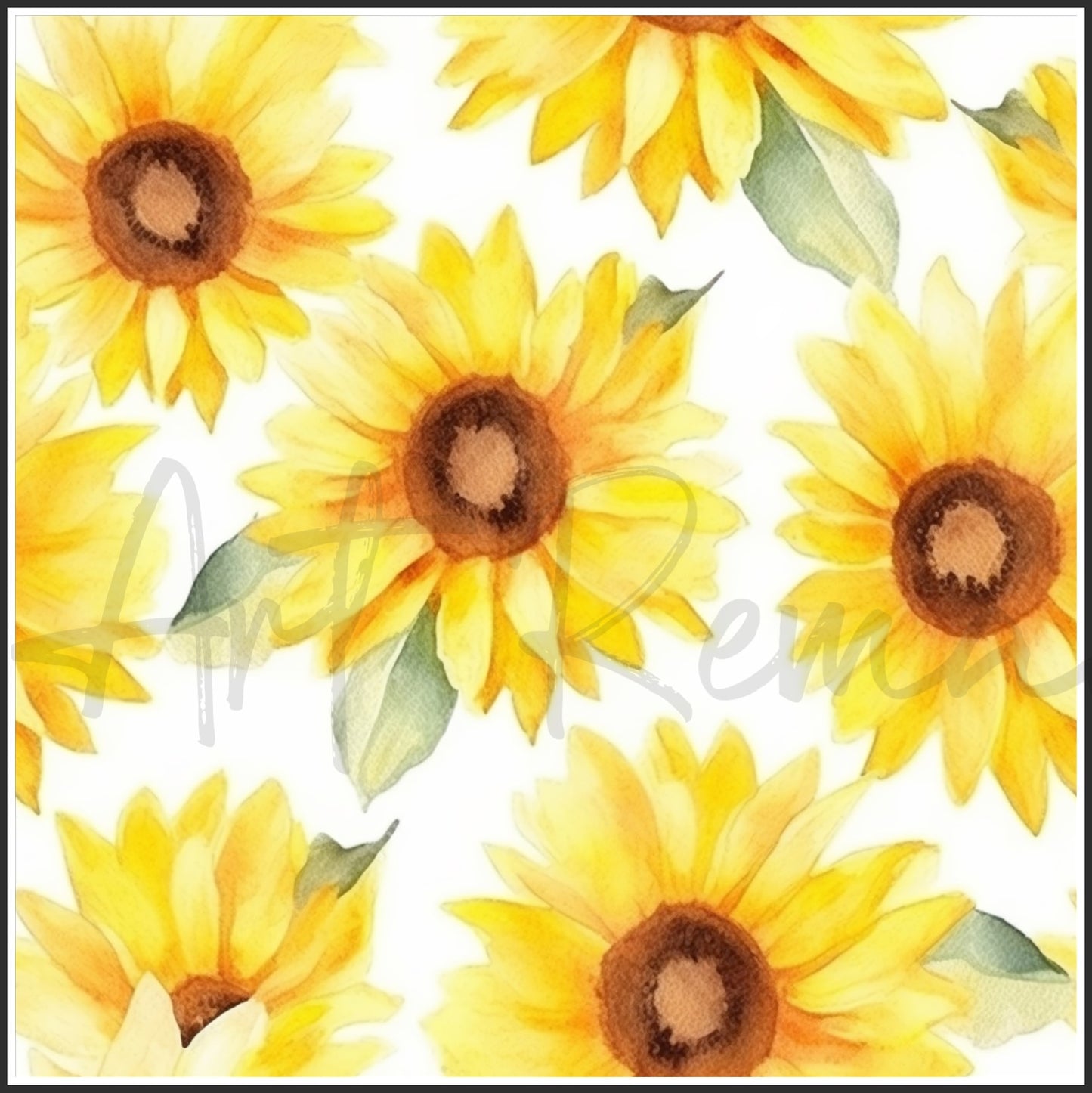 Yellow Sunflower Art Digital Paper pack, seamless pattern / tiles, 3072 x 3072 pixels, 300dpi, JPEG, SVG, 34 images - ArtRemade