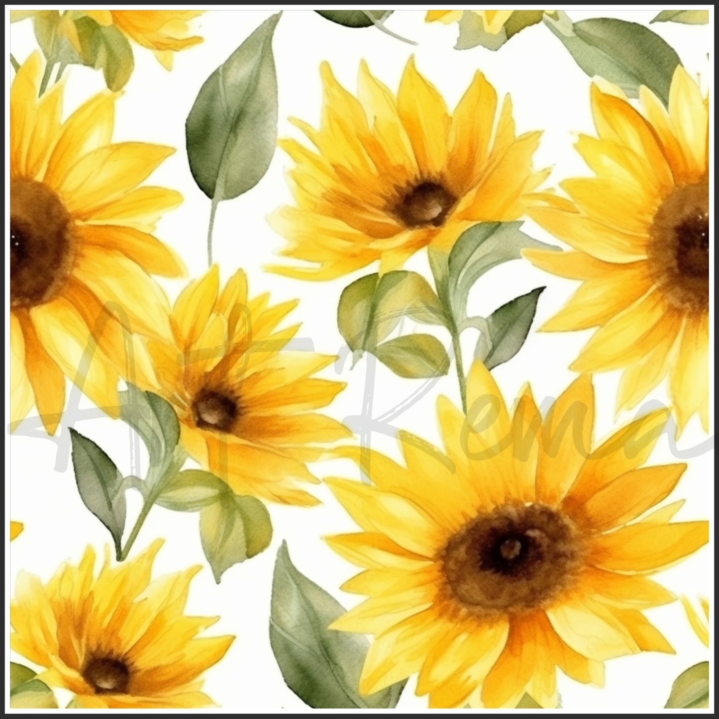 Yellow Sunflower Art Digital Paper pack, seamless pattern / tiles, 3072 x 3072 pixels, 300dpi, JPEG, SVG, 34 images - ArtRemade