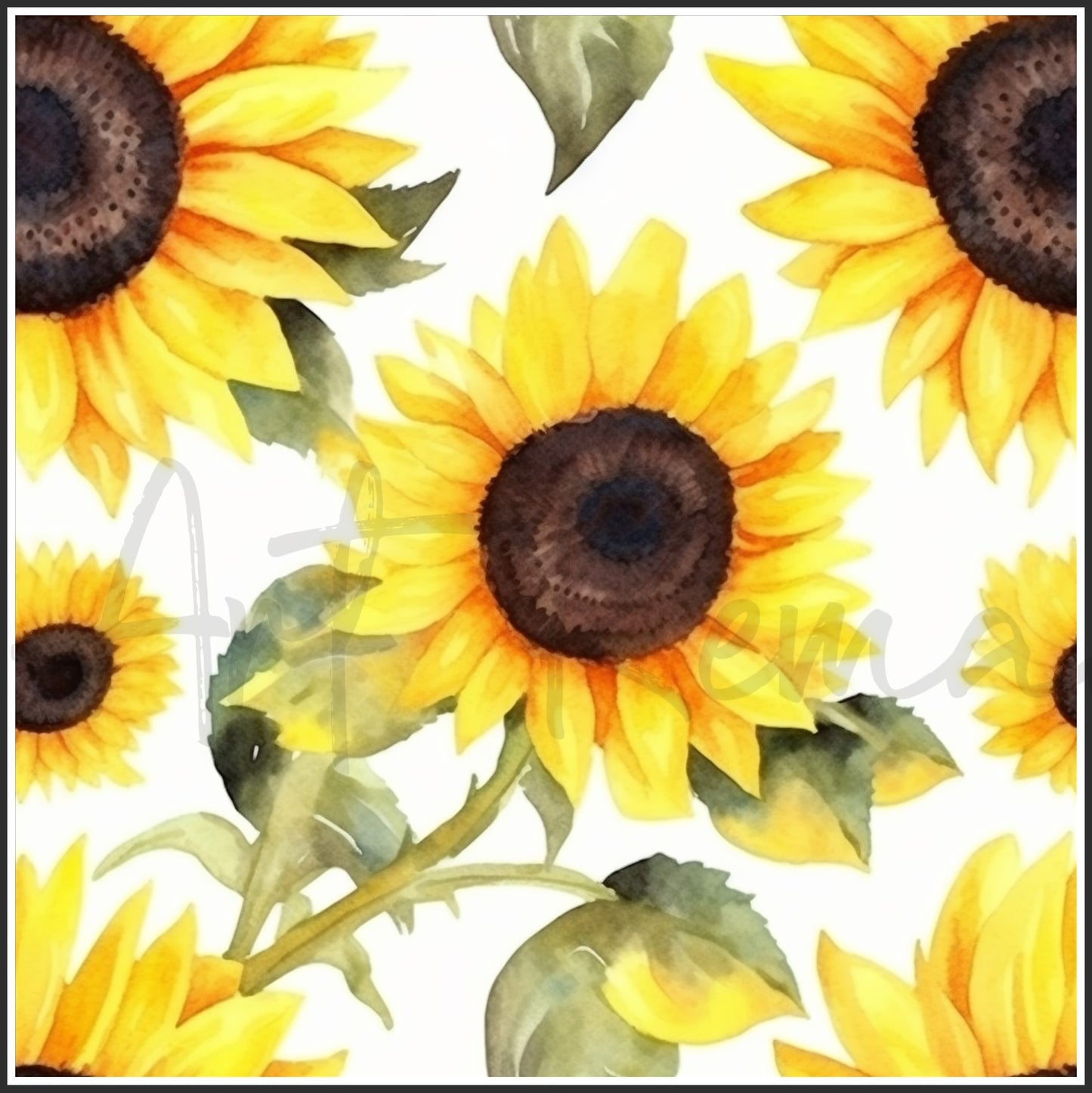 Yellow Sunflower Art Digital Paper pack, seamless pattern / tiles, 3072 x 3072 pixels, 300dpi, JPEG, SVG, 34 images - ArtRemade