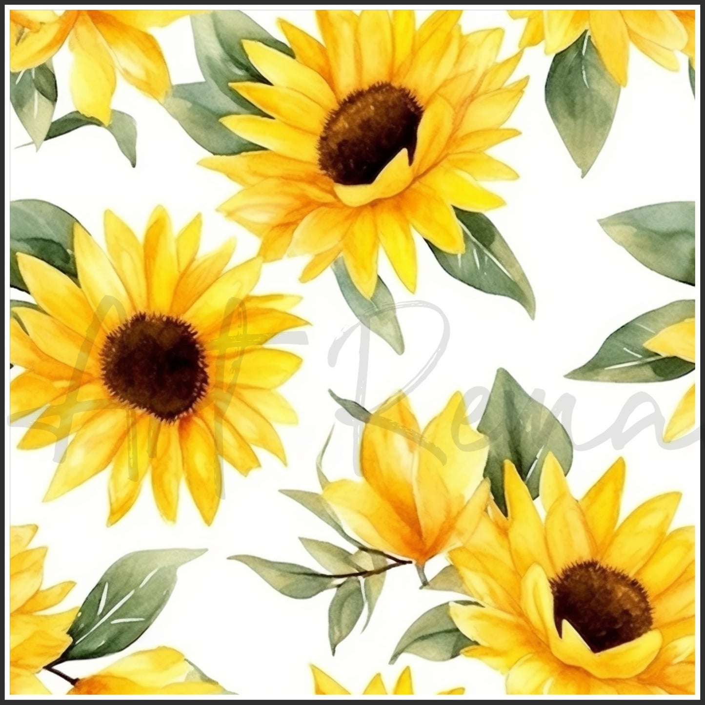 Yellow Sunflower Art Digital Paper pack, seamless pattern / tiles, 3072 x 3072 pixels, 300dpi, JPEG, SVG, 34 images - ArtRemade