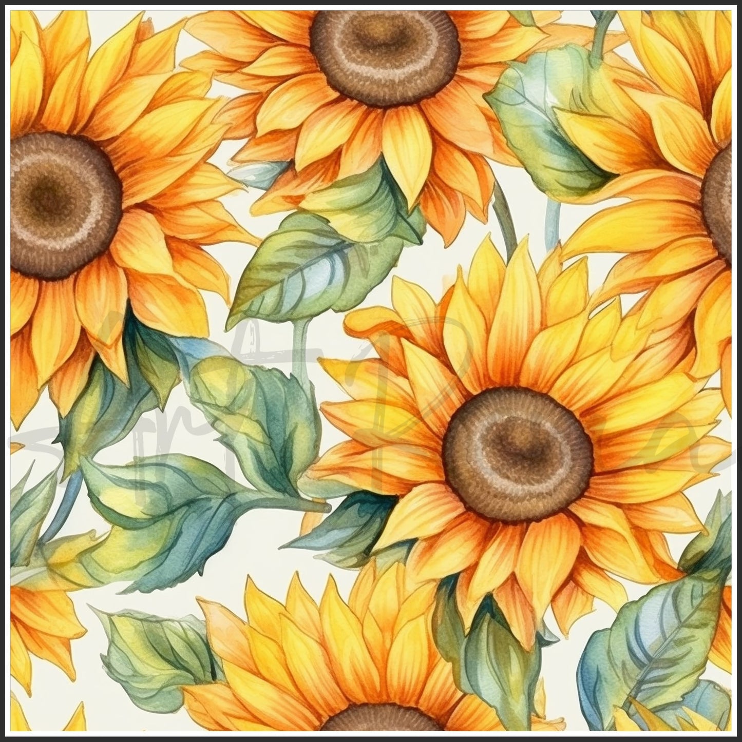Yellow Sunflower Art Digital Paper pack, seamless pattern / tiles, 3072 x 3072 pixels, 300dpi, JPEG, SVG, 34 images - ArtRemade