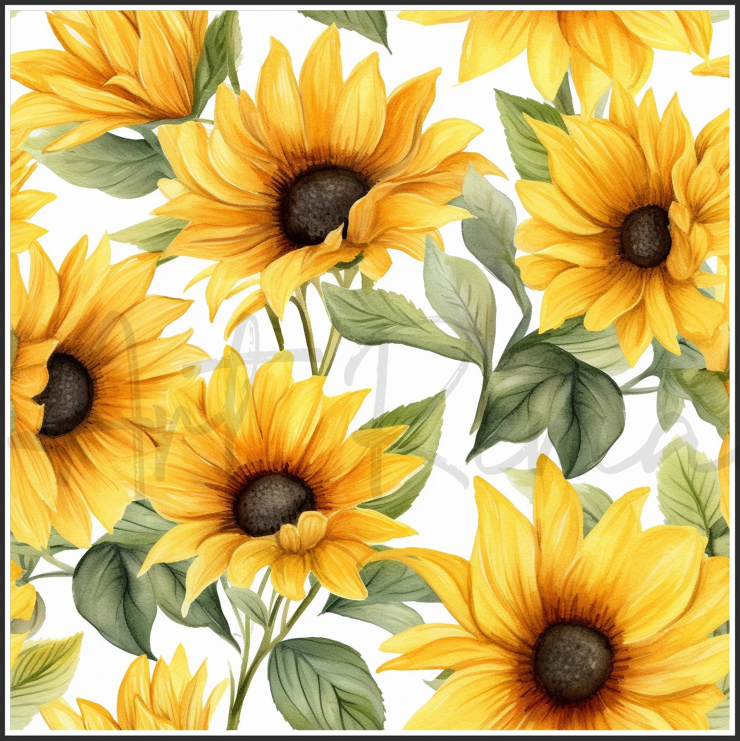 Yellow Sunflower Art Digital Paper pack, seamless pattern / tiles, 3072 x 3072 pixels, 300dpi, JPEG, SVG, 34 images - ArtRemade