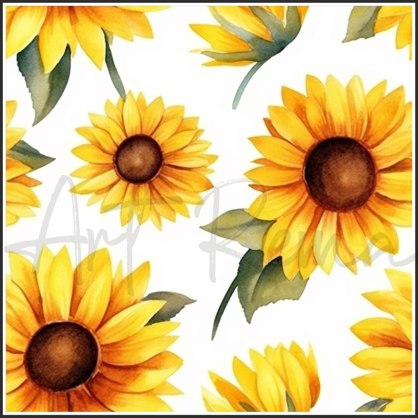 Yellow Sunflower Art Digital Paper pack, seamless pattern / tiles, 3072 x 3072 pixels, 300dpi, JPEG, SVG, 34 images - ArtRemade