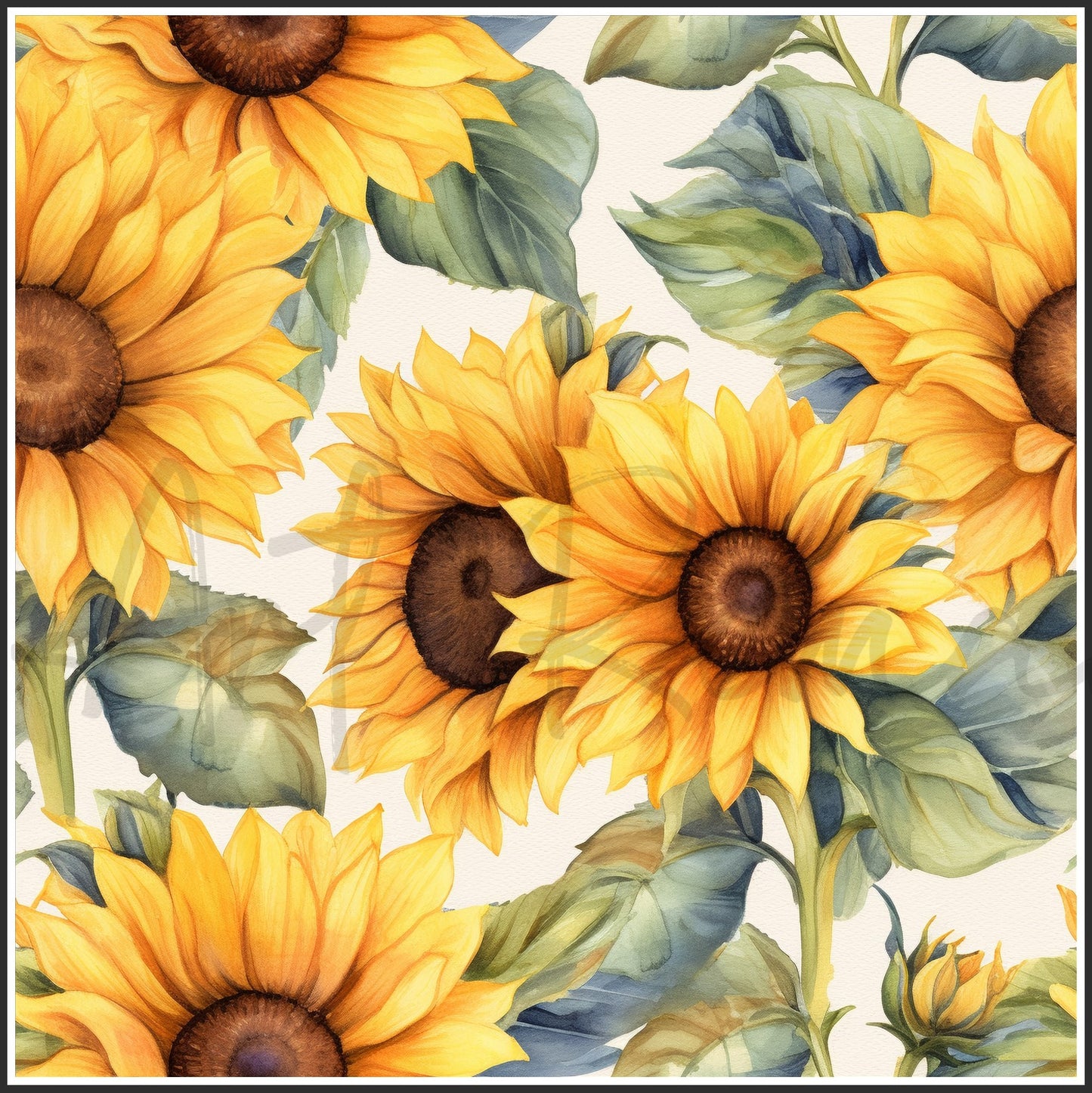 Yellow Sunflower Art Digital Paper pack, seamless pattern / tiles, 3072 x 3072 pixels, 300dpi, JPEG, SVG, 34 images - ArtRemade