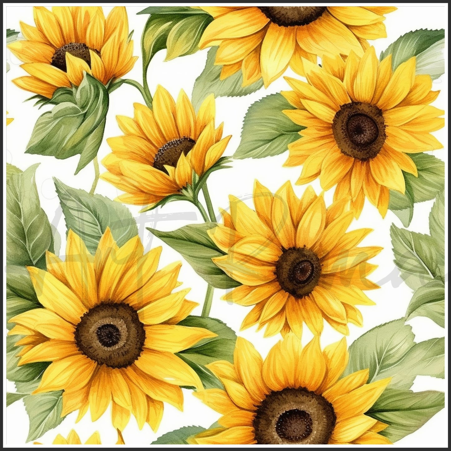 Yellow Sunflower Art Digital Paper pack, seamless pattern / tiles, 3072 x 3072 pixels, 300dpi, JPEG, SVG, 34 images - ArtRemade