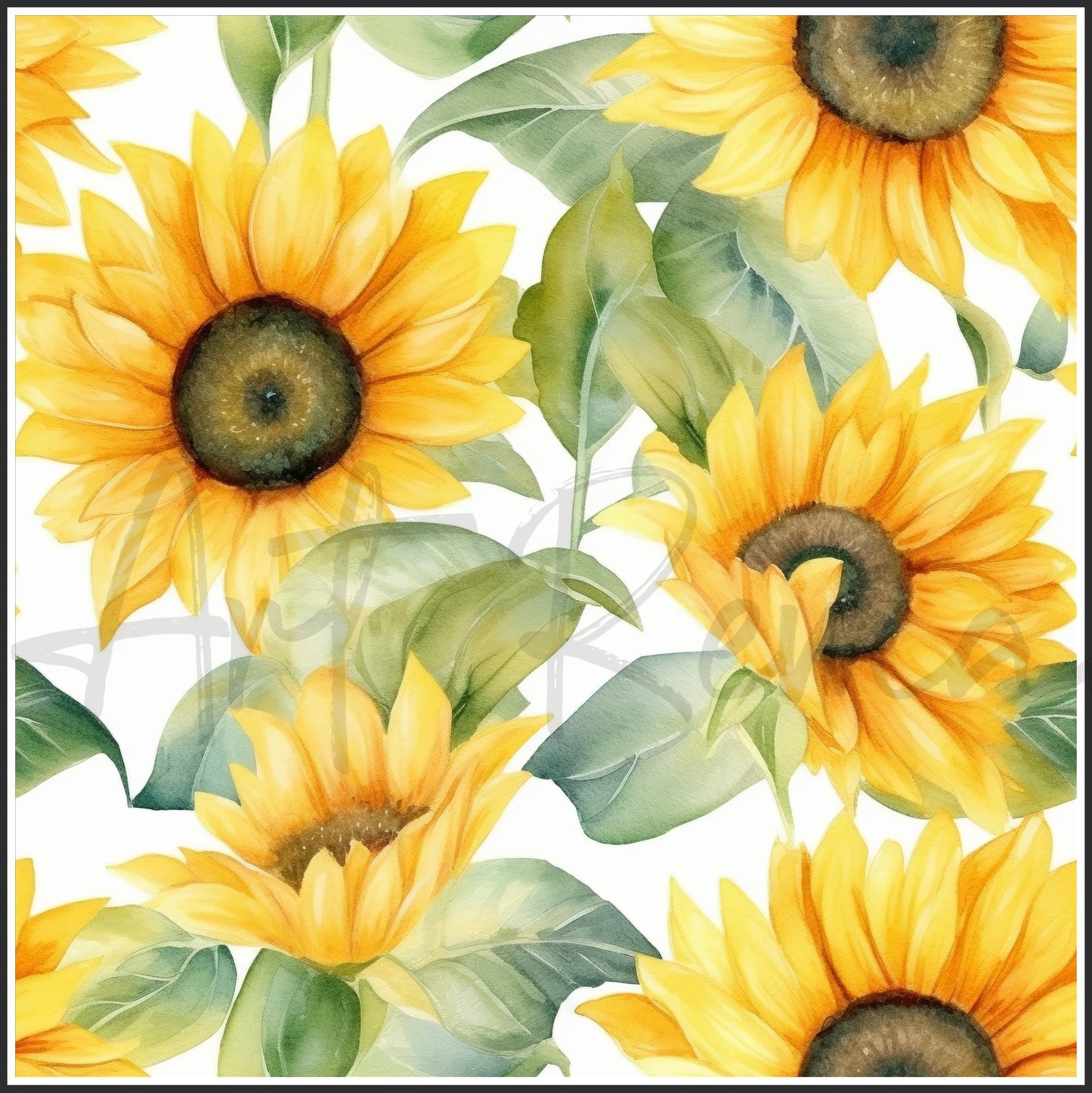Yellow Sunflower Art Digital Paper pack, seamless pattern / tiles, 3072 x 3072 pixels, 300dpi, JPEG, SVG, 34 images - ArtRemade