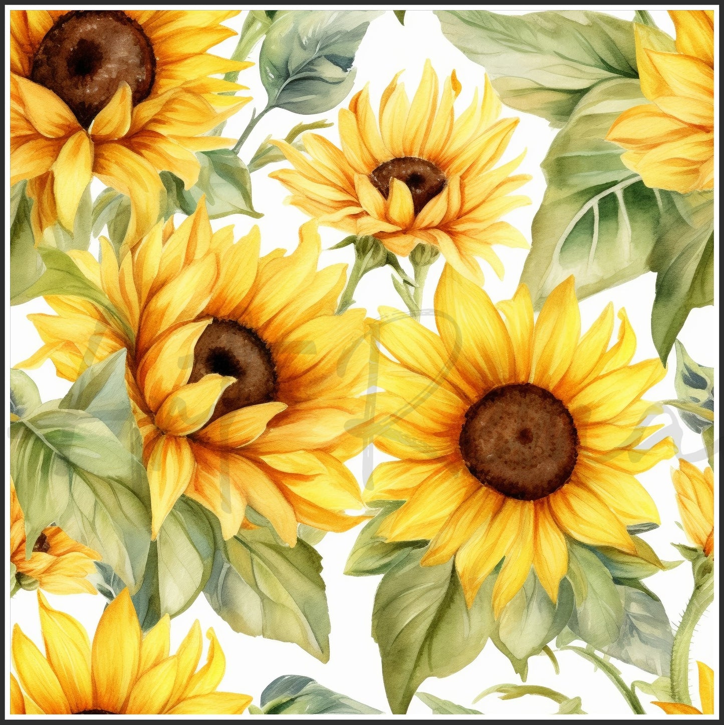 Yellow Sunflower Art Digital Paper pack, seamless pattern / tiles, 3072 x 3072 pixels, 300dpi, JPEG, SVG, 34 images - ArtRemade