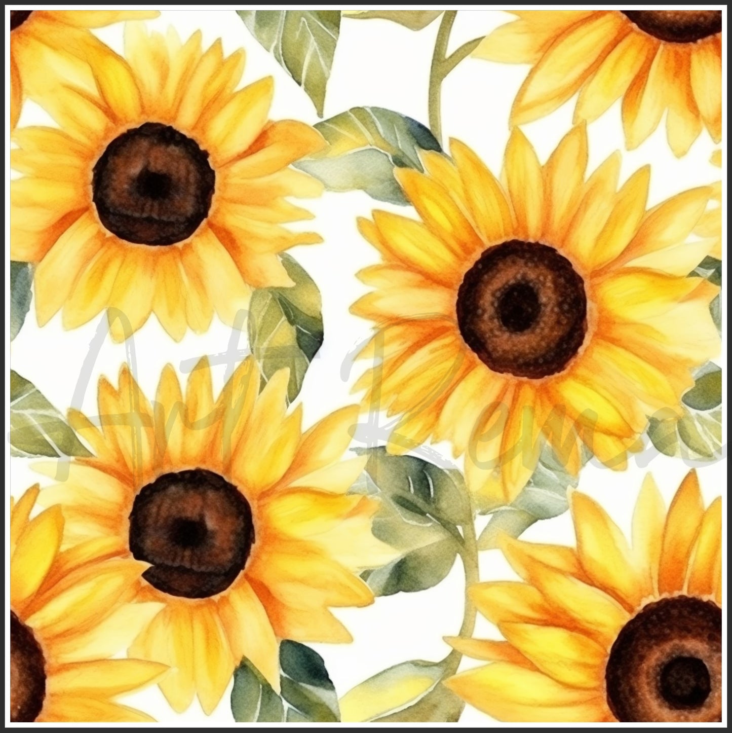 Yellow Sunflower Art Digital Paper pack, seamless pattern / tiles, 3072 x 3072 pixels, 300dpi, JPEG, SVG, 34 images - ArtRemade