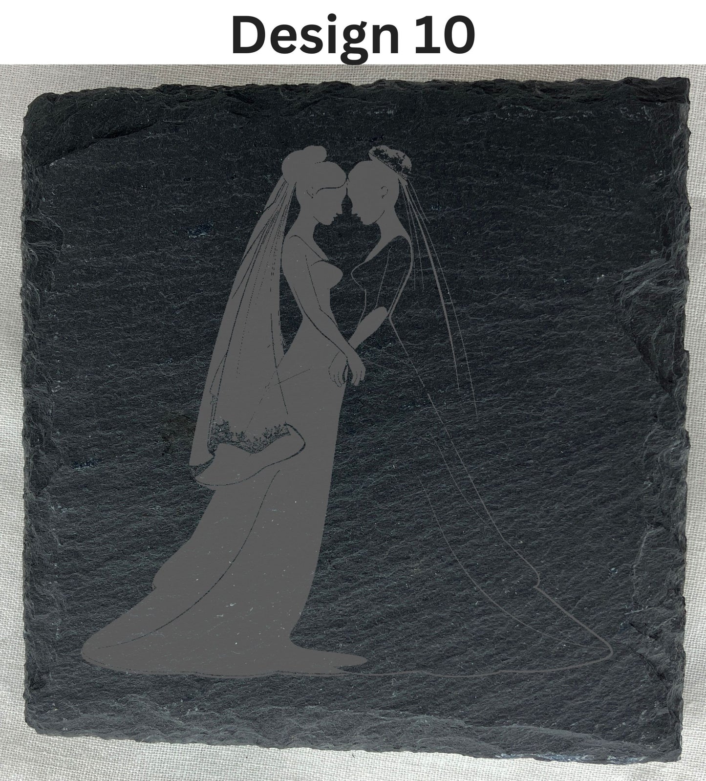 Slate Coaster that can be laser engraved with any message, any image, great gift for her, weddings etc