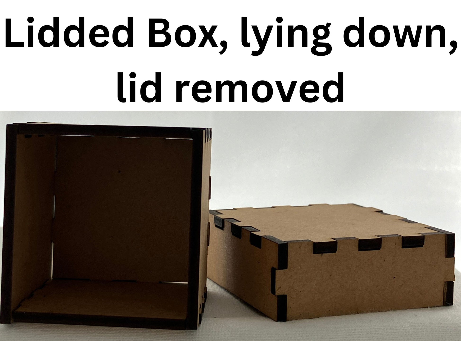 Custom made boxes, laser cut, made to order, 3mm MDF ready to paint up to a maximum of 200mm per side - ArtRemade