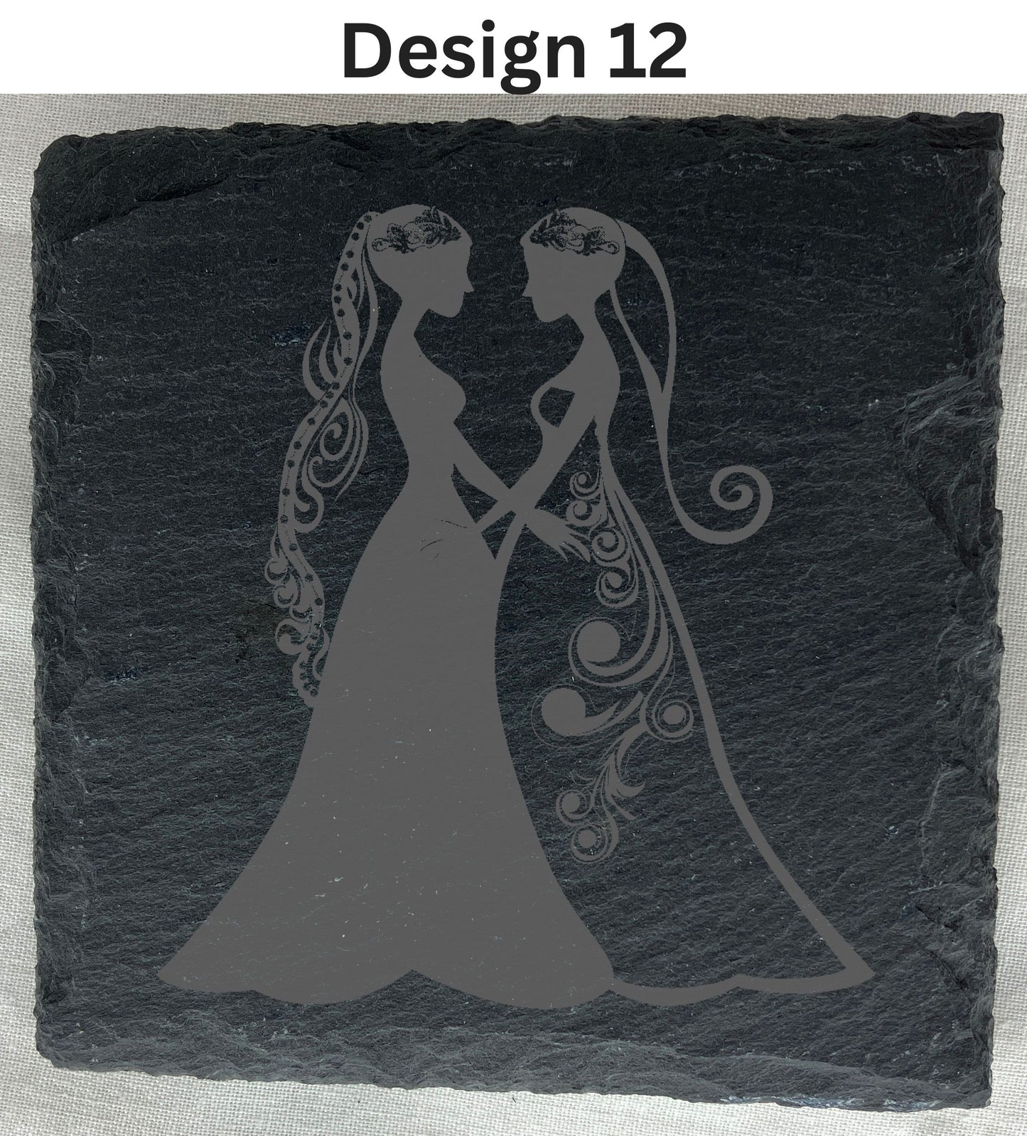 Slate Coaster that can be laser engraved with any message, any image, great gift for her, weddings etc