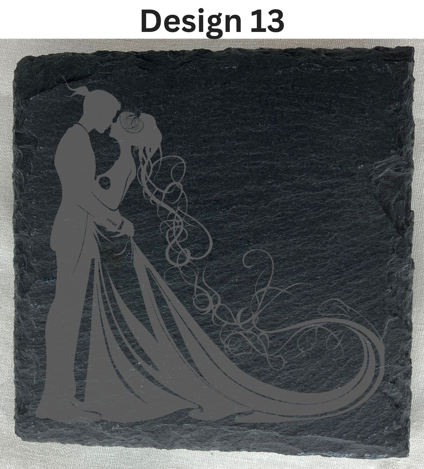 Slate Coaster that can be laser engraved with any message, any image, great gift for her, weddings etc