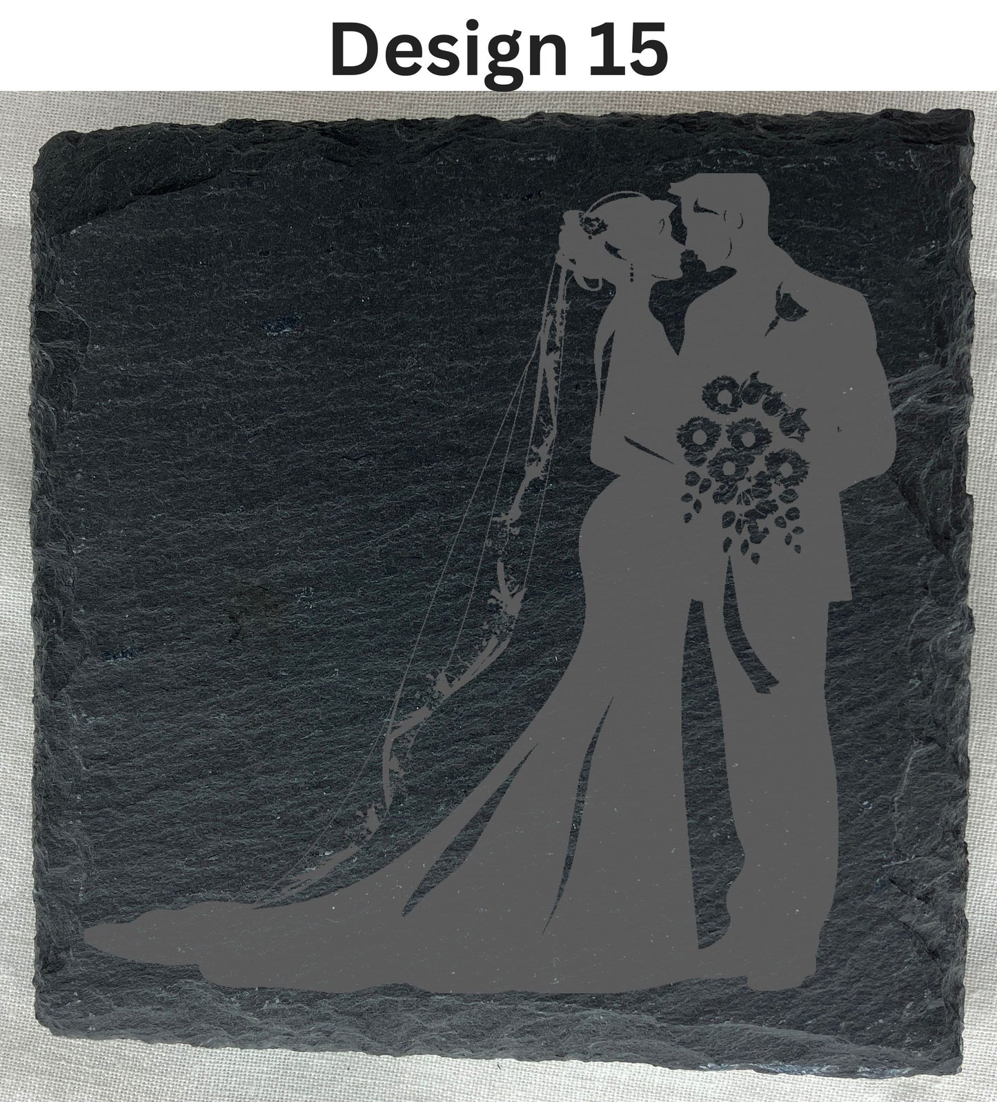 Slate Coaster that can be laser engraved with any message, any image, great gift for her, weddings etc
