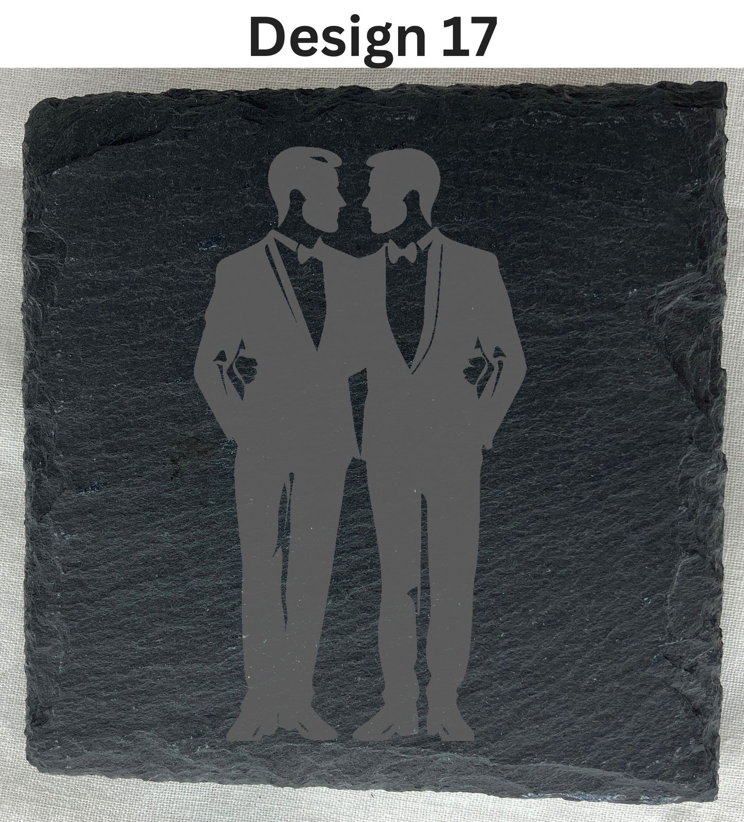 Slate Coaster that can be laser engraved with any message, any image, great gift for her, weddings etc