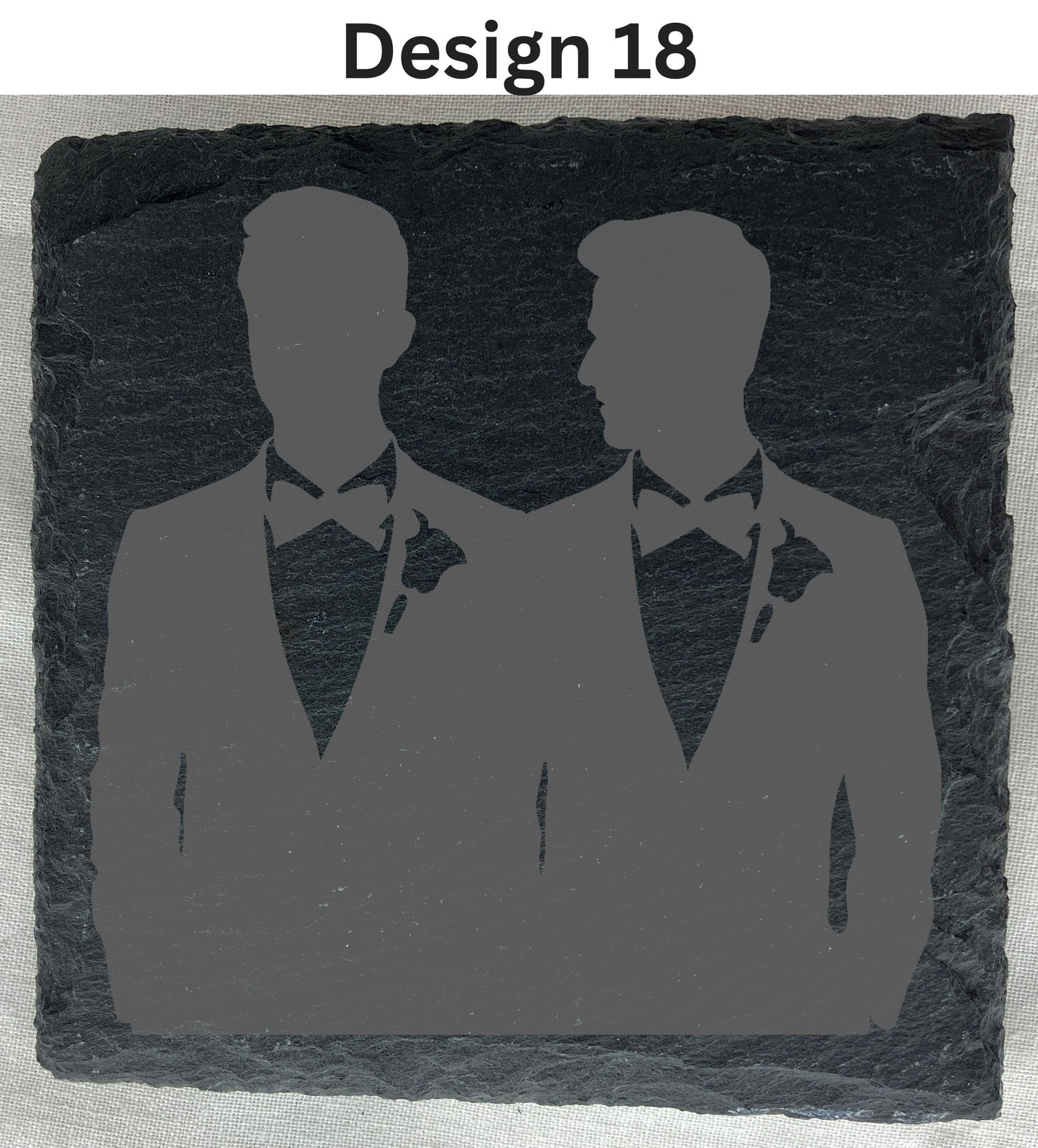 Slate Coaster that can be laser engraved with any message, any image, great gift for her, weddings etc