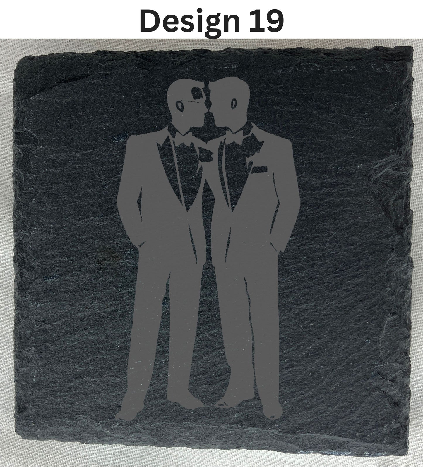 Slate Coaster that can be laser engraved with any message, any image, great gift for her, weddings etc