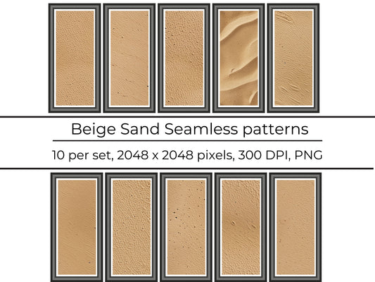 Beige Sand pack, seamless pattern / seamless texture 2048*2048 pixels, 300dpi, PNG 10 images