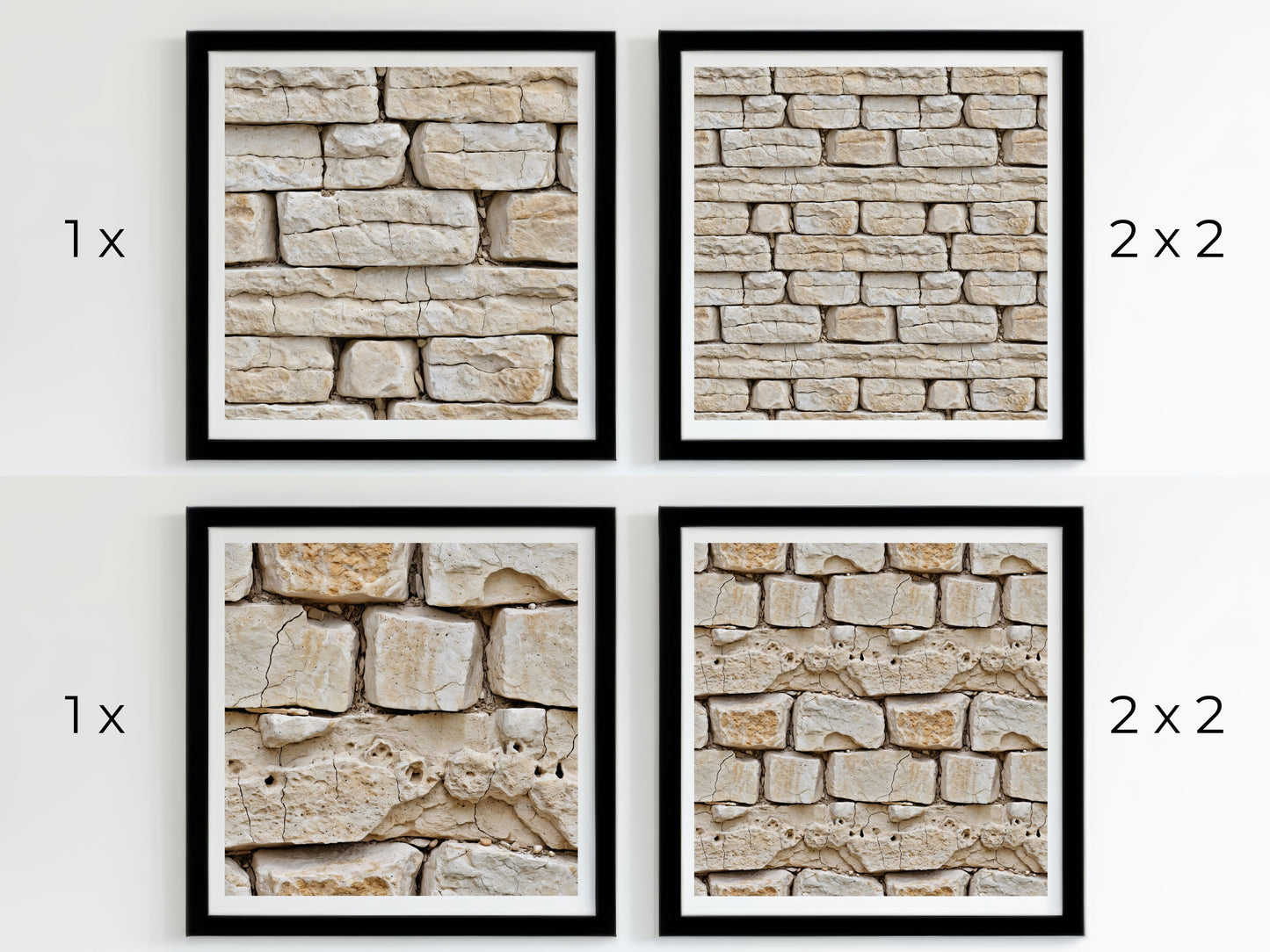 Beige Brick Wall pack, seamless pattern / seamless texture 2048*2048 pixels, 300dpi, PNG 10 images