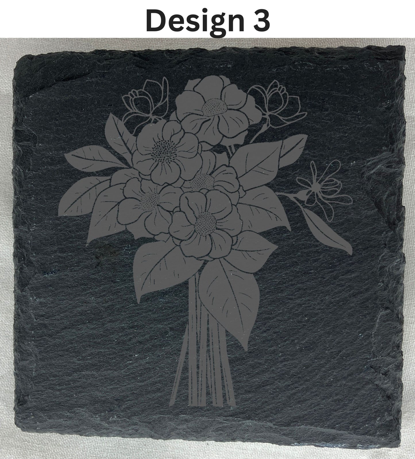 Slate Coaster that can be laser engraved with any message, any image, great gift for her, weddings etc