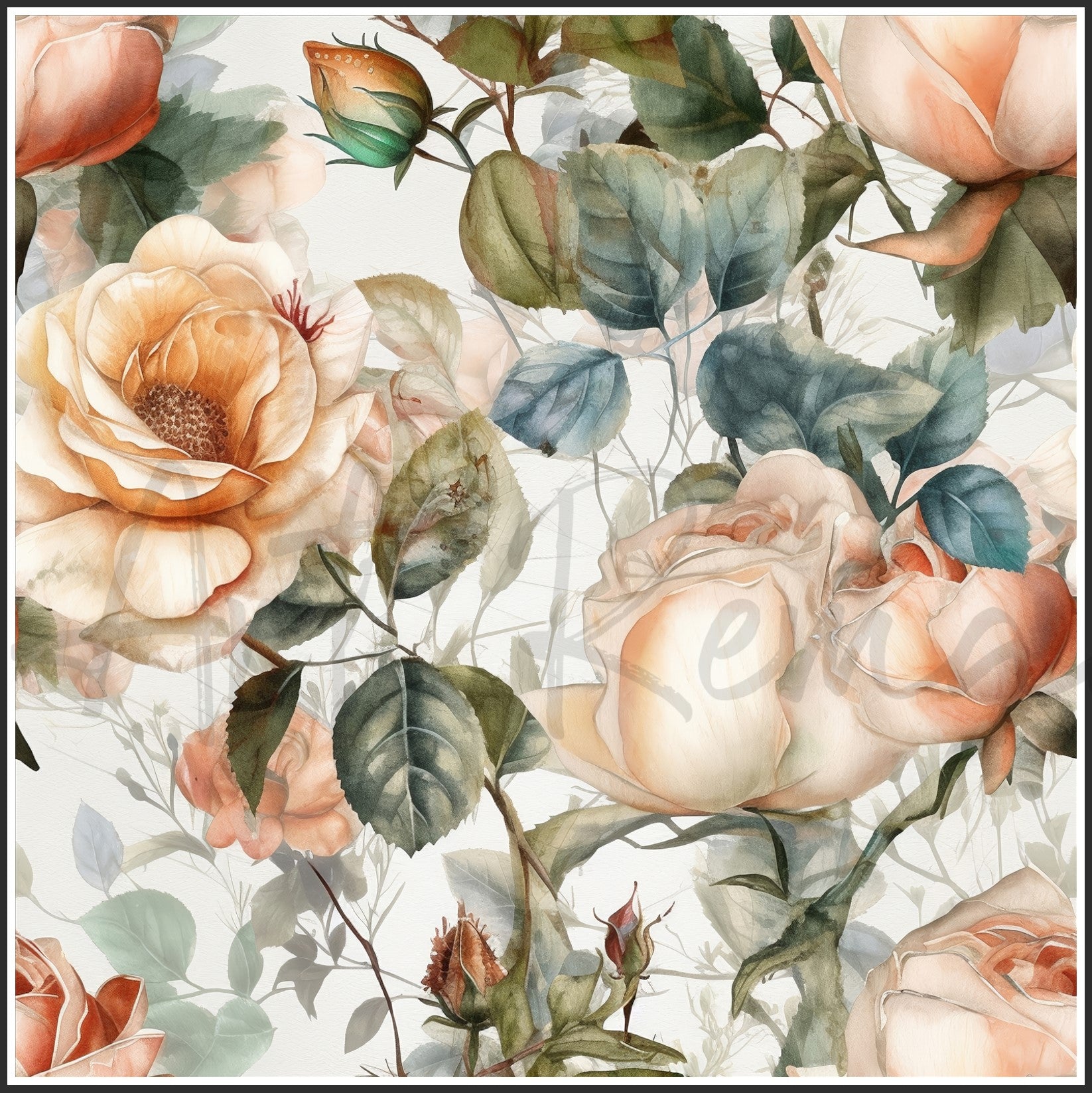 Old Fashioned Roses Art Digital Paper pack, seamless pattern / tiles, 3072 x 3072 pixels, 300dpi, JPEG, SVG, 32 images - ArtRemade