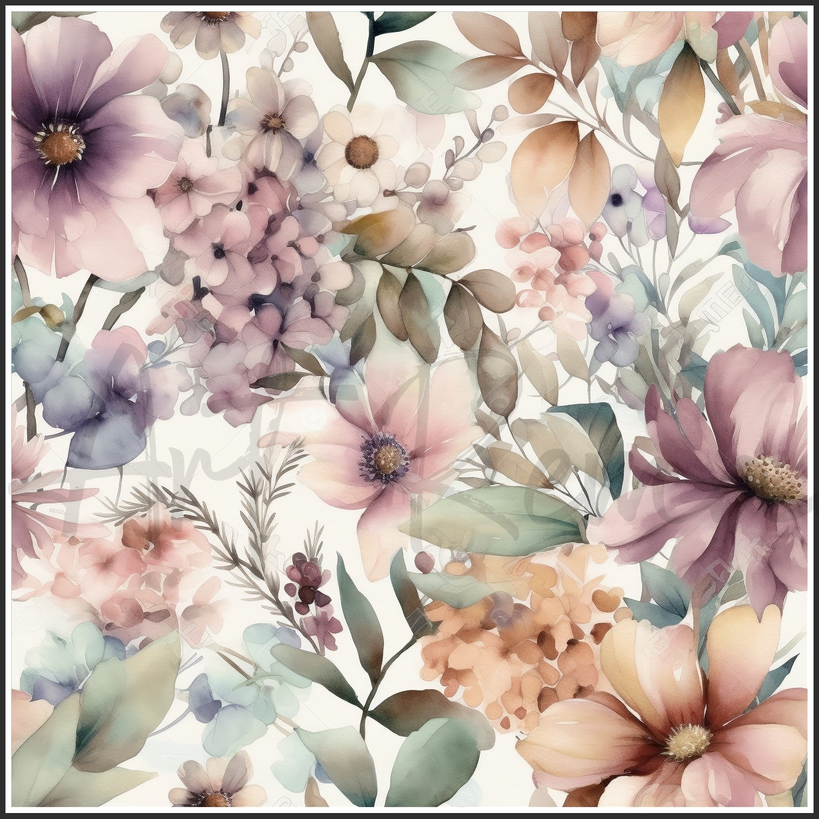 Old Fashioned Flowers Art Digital Paper pack, seamless pattern / tiles, 3072 x 3072 pixels, 300dpi, JPEG, SVG, 32 images - ArtRemade