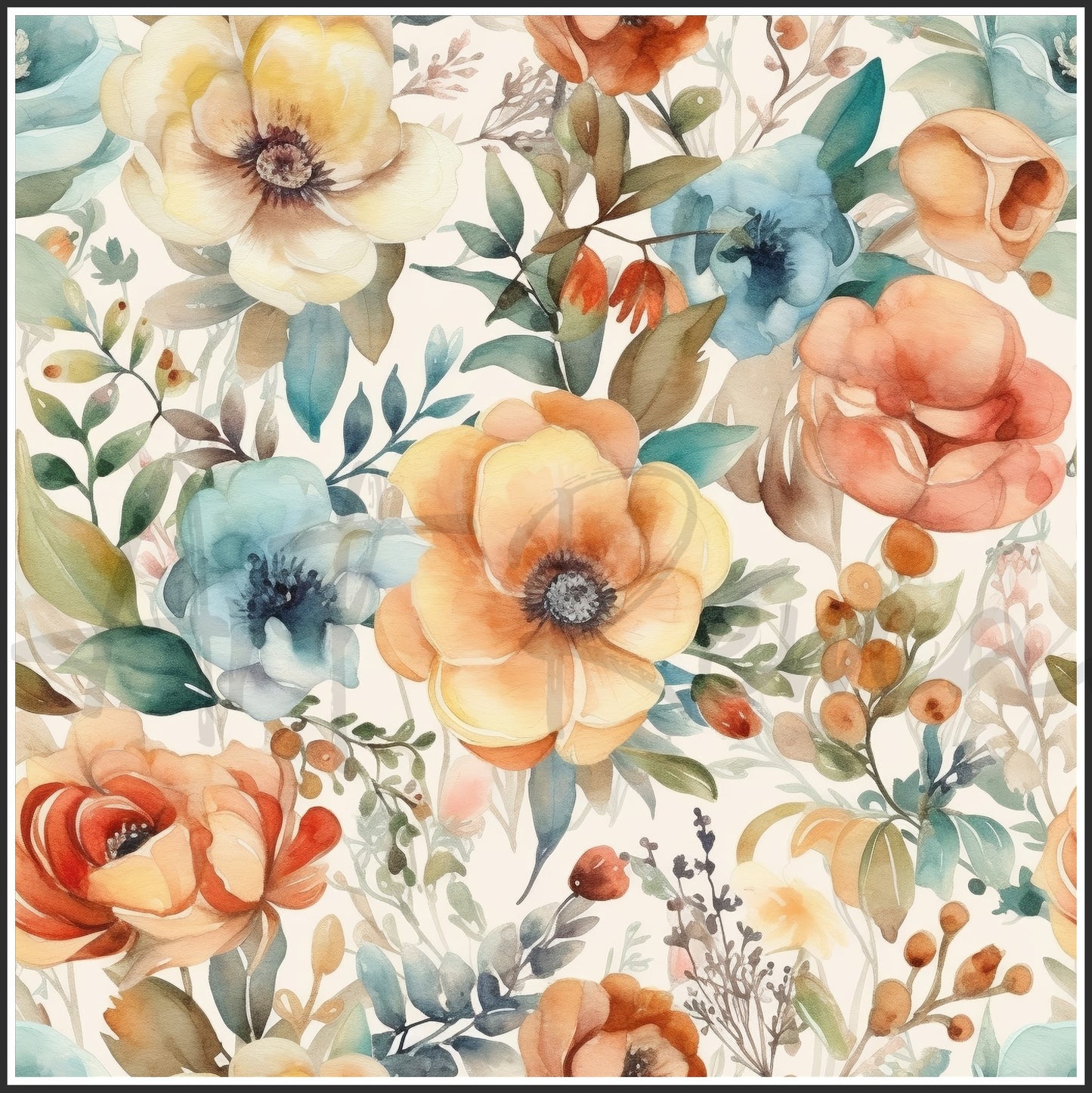 Old Fashioned Flowers Art Digital Paper pack, seamless pattern / tiles, 3072 x 3072 pixels, 300dpi, JPEG, SVG, 32 images - ArtRemade