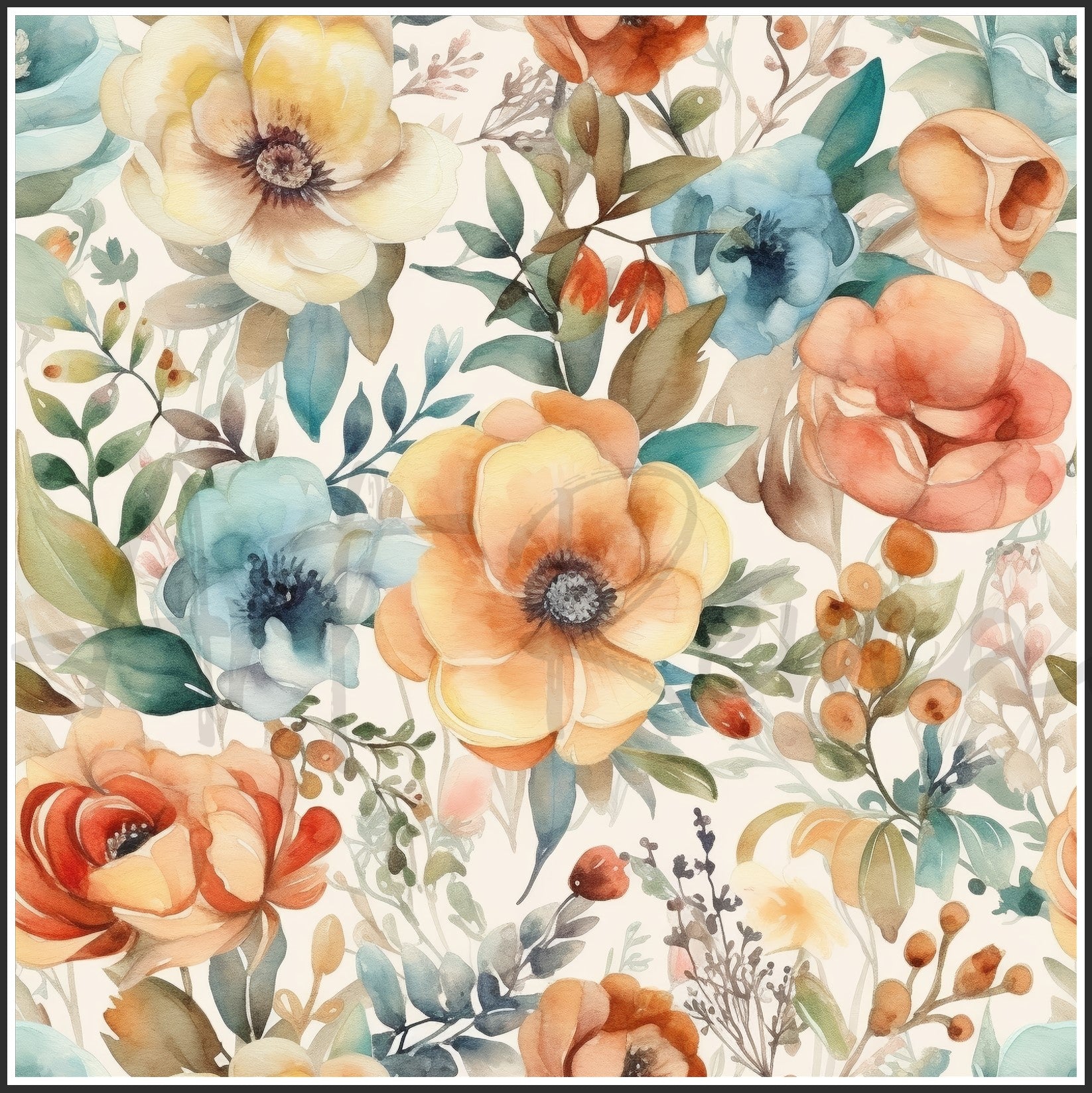 Old Fashioned Flowers Art Digital Paper pack, seamless pattern / tiles, 3072 x 3072 pixels, 300dpi, JPEG, SVG, 32 images - ArtRemade