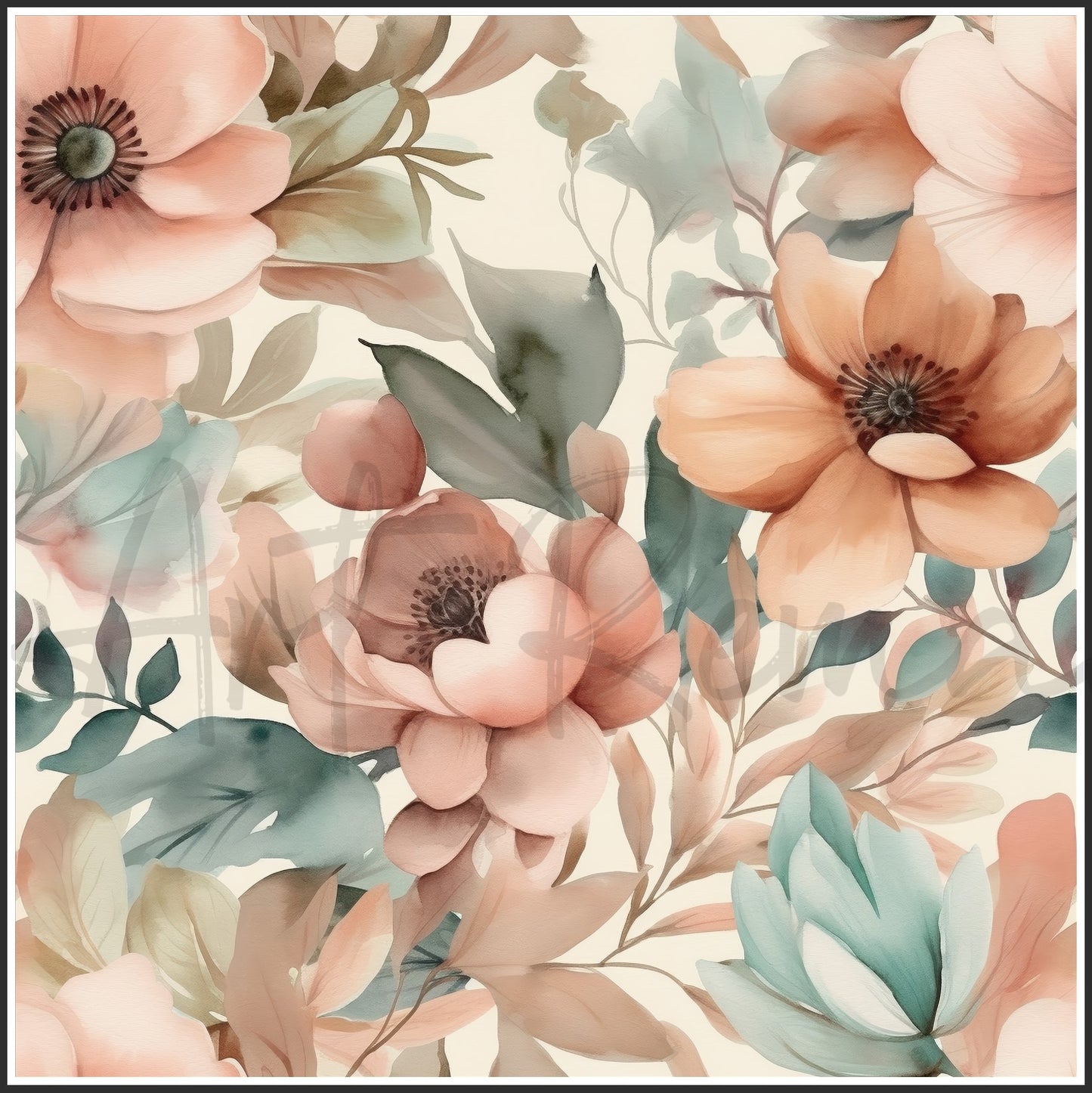 Old Fashioned Flowers Art Digital Paper pack, seamless pattern / tiles, 3072 x 3072 pixels, 300dpi, JPEG, SVG, 32 images - ArtRemade