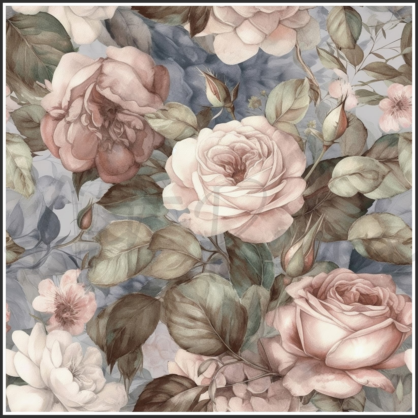 Old Fashioned Roses Art Digital Paper pack, seamless pattern / tiles, 3072 x 3072 pixels, 300dpi, JPEG, SVG, 32 images - ArtRemade