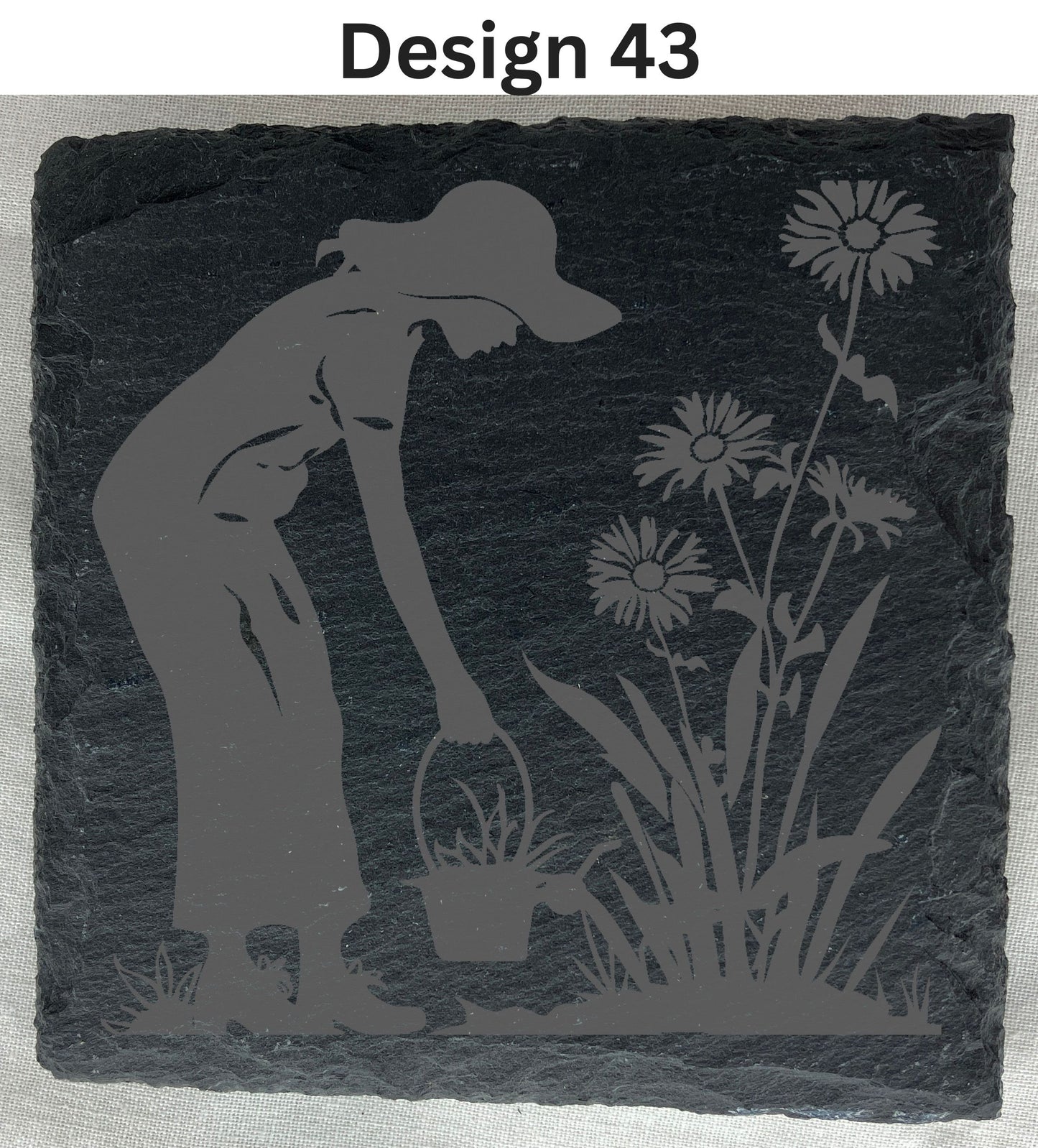 Slate Coaster that can be laser engraved with any message, any image, great gift for her, weddings etc