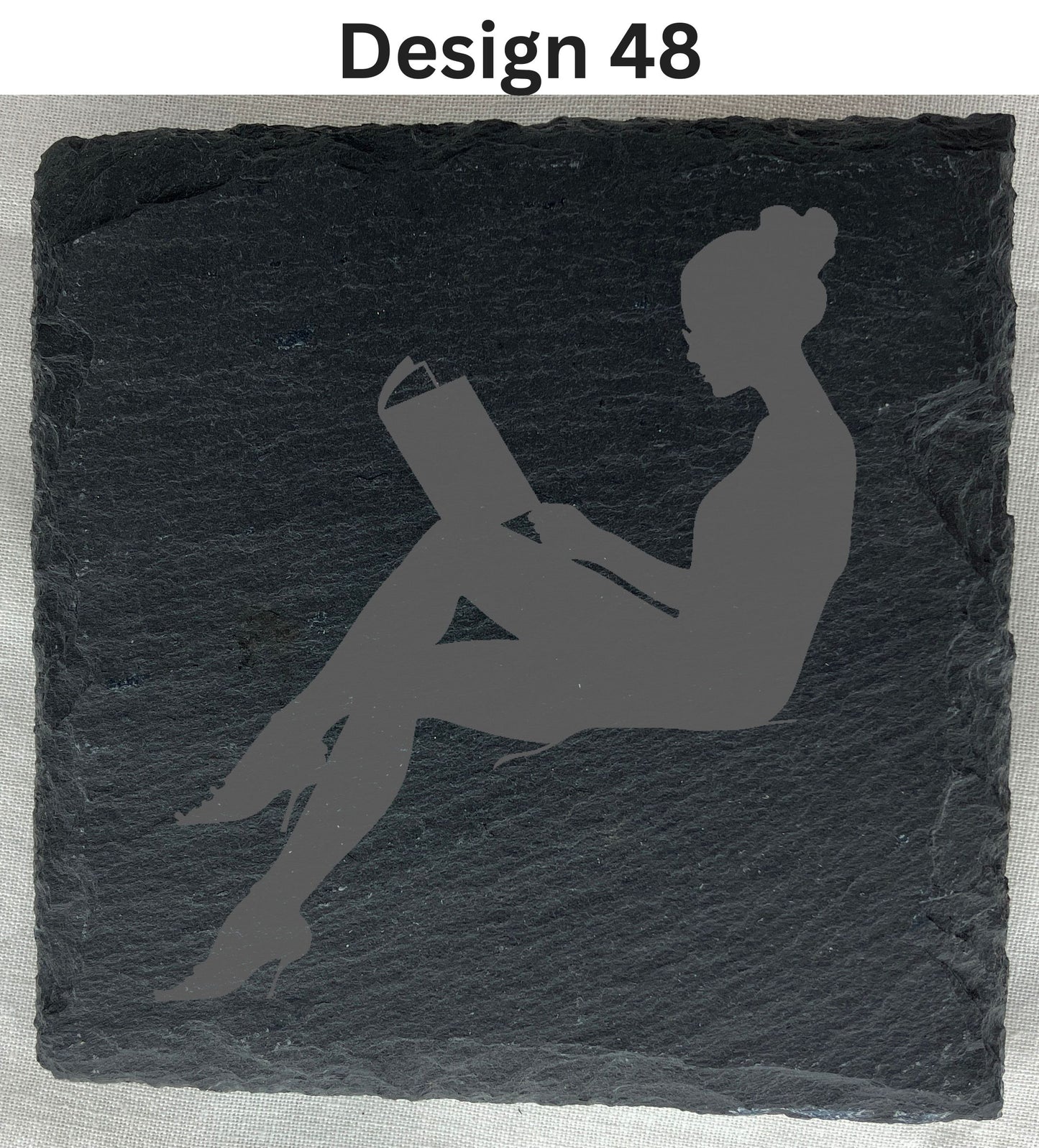 Slate Coaster that can be laser engraved with any message, any image, great gift for her, weddings etc
