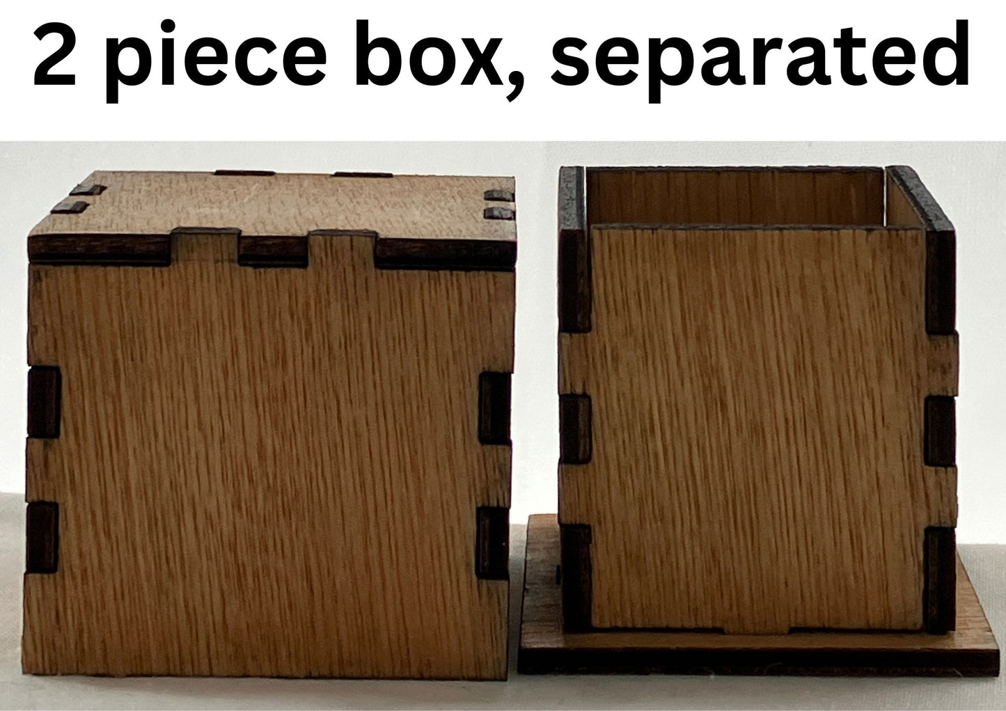 Custom made boxes, laser cut, made to order, 3mm MDF ready to paint up to a maximum of 200mm per side - ArtRemade
