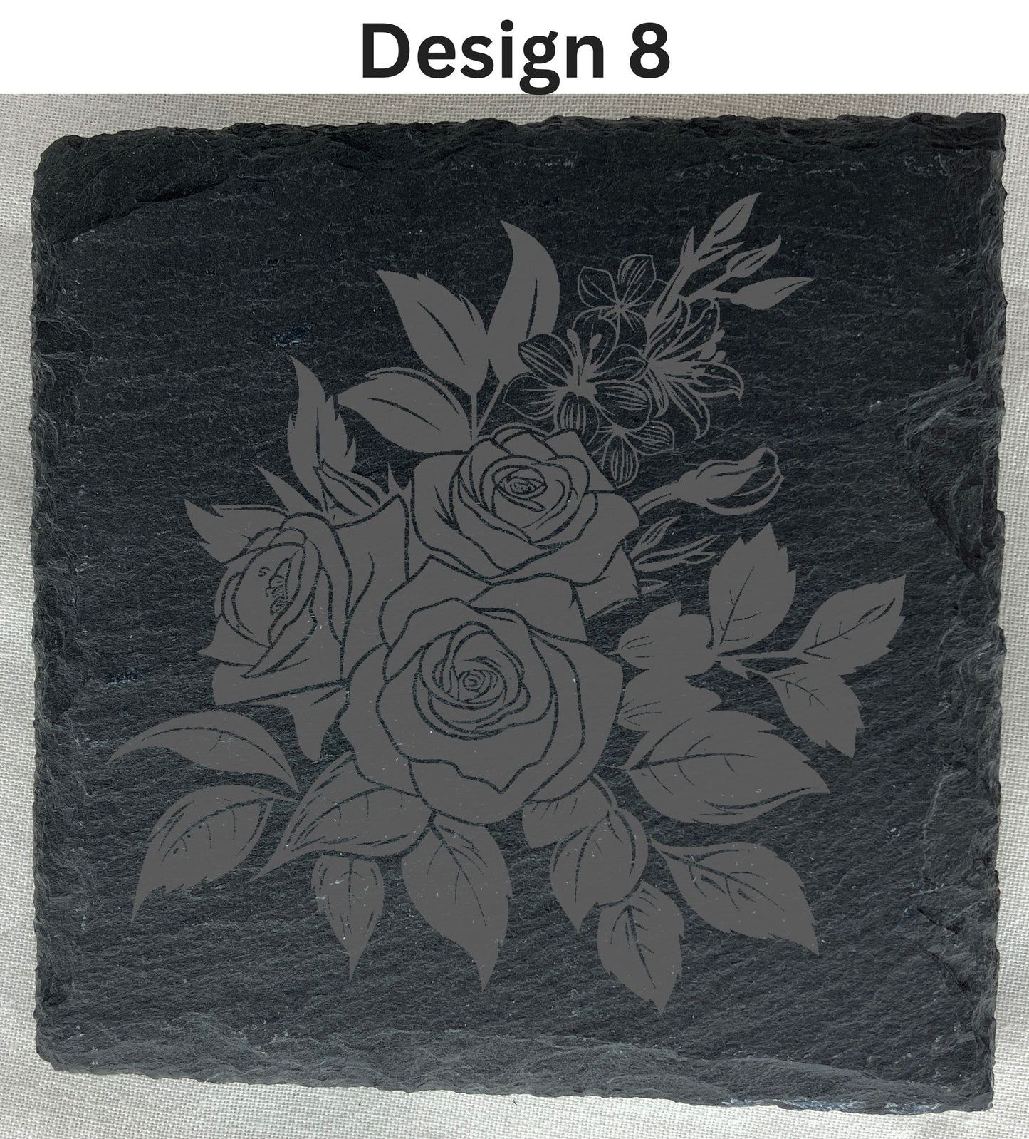 Slate Coaster that can be laser engraved with any message, any image, great gift for her, weddings etc