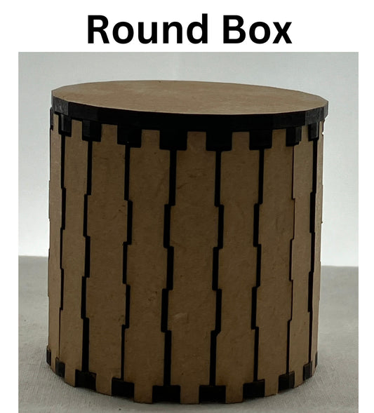 Custom made boxes, laser cut, made to order, 3mm MDF ready to paint up to a maximum of 200mm per side