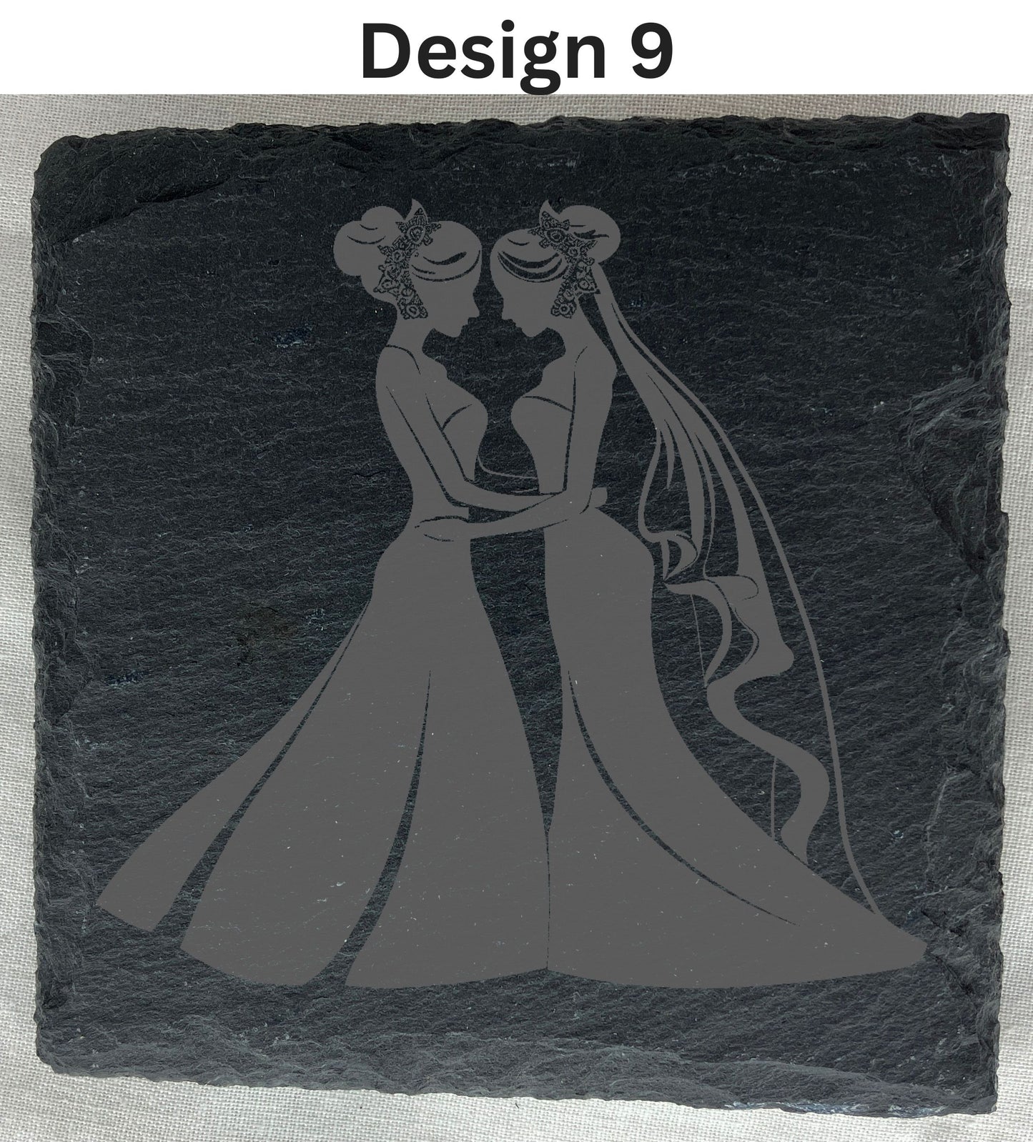 Slate Coaster that can be laser engraved with any message, any image, great gift for her, weddings etc