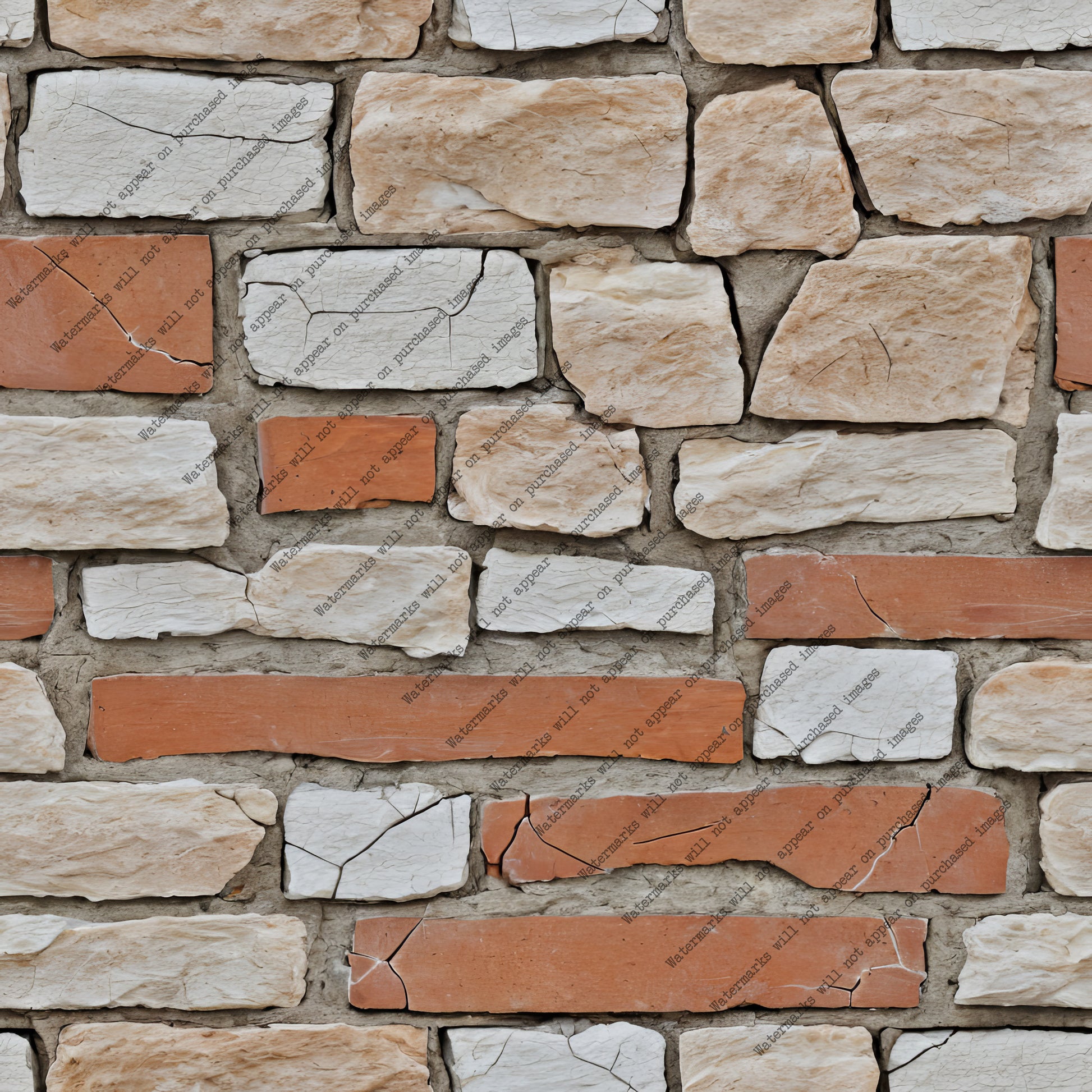Orange and Beige Brick pack, seamless pattern / tiles / texture 2048*2048 pixels, 300dpi, PNG 10 images - ArtRemade