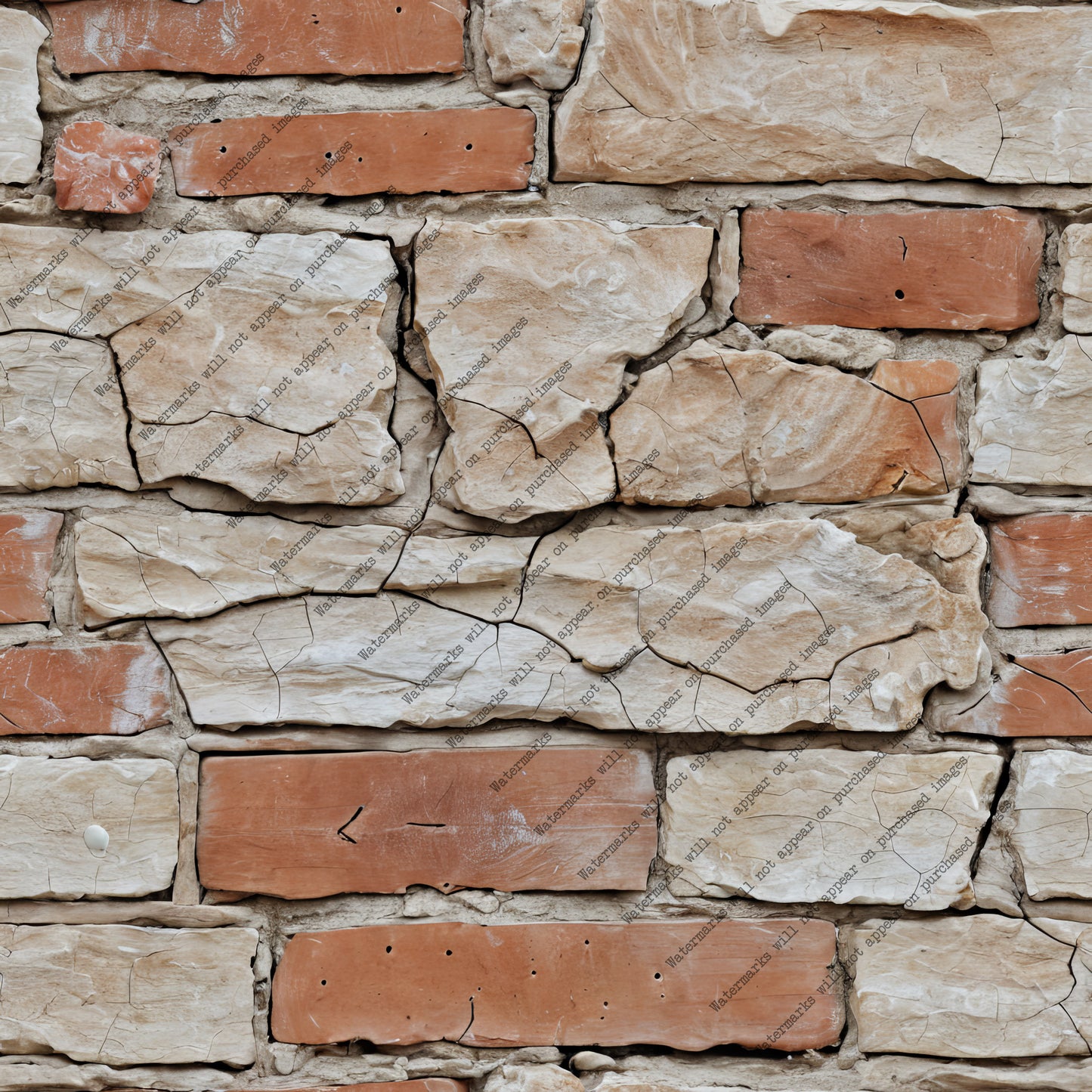 Orange and Beige Brick pack, seamless pattern / tiles / texture 2048*2048 pixels, 300dpi, PNG 10 images - ArtRemade